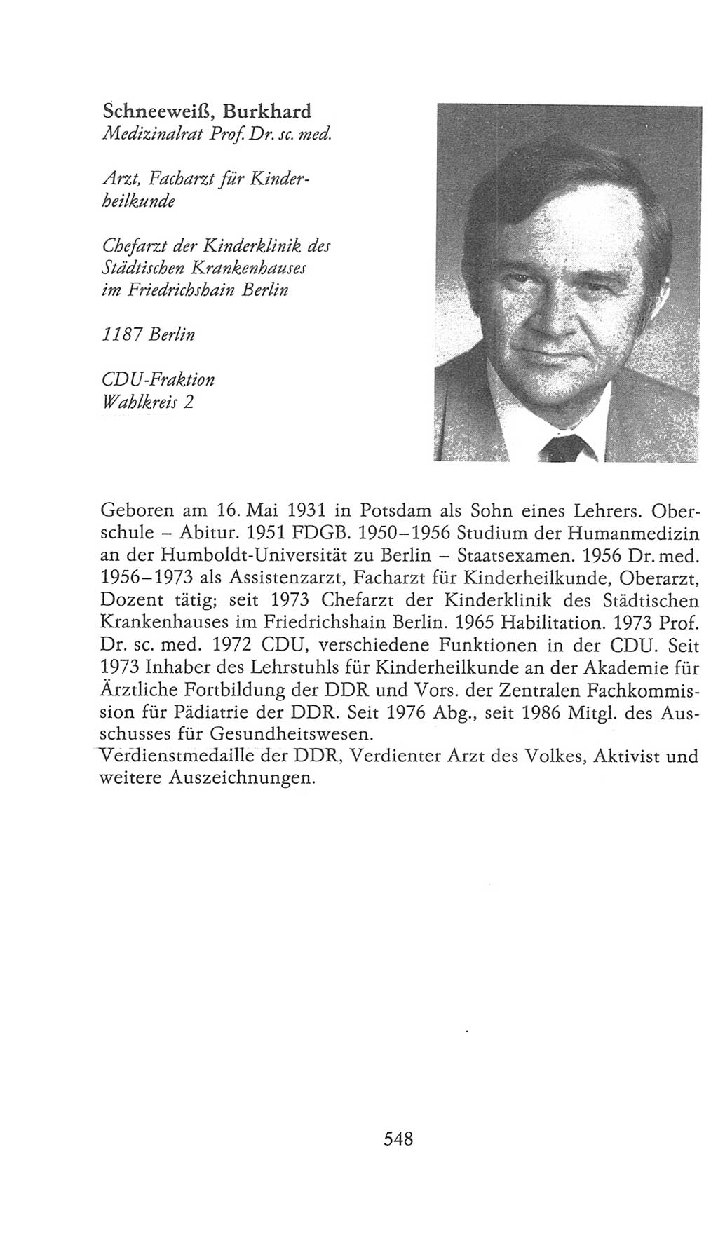 Volkskammer (VK) der Deutschen Demokratischen Republik (DDR), 9. Wahlperiode 1986-1990, Seite 548 (VK. DDR 9. WP. 1986-1990, S. 548)