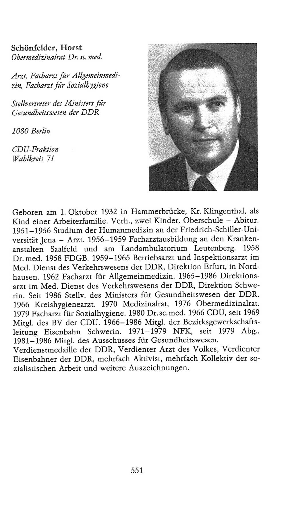 Volkskammer (VK) der Deutschen Demokratischen Republik (DDR), 9. Wahlperiode 1986-1990, Seite 551 (VK. DDR 9. WP. 1986-1990, S. 551)