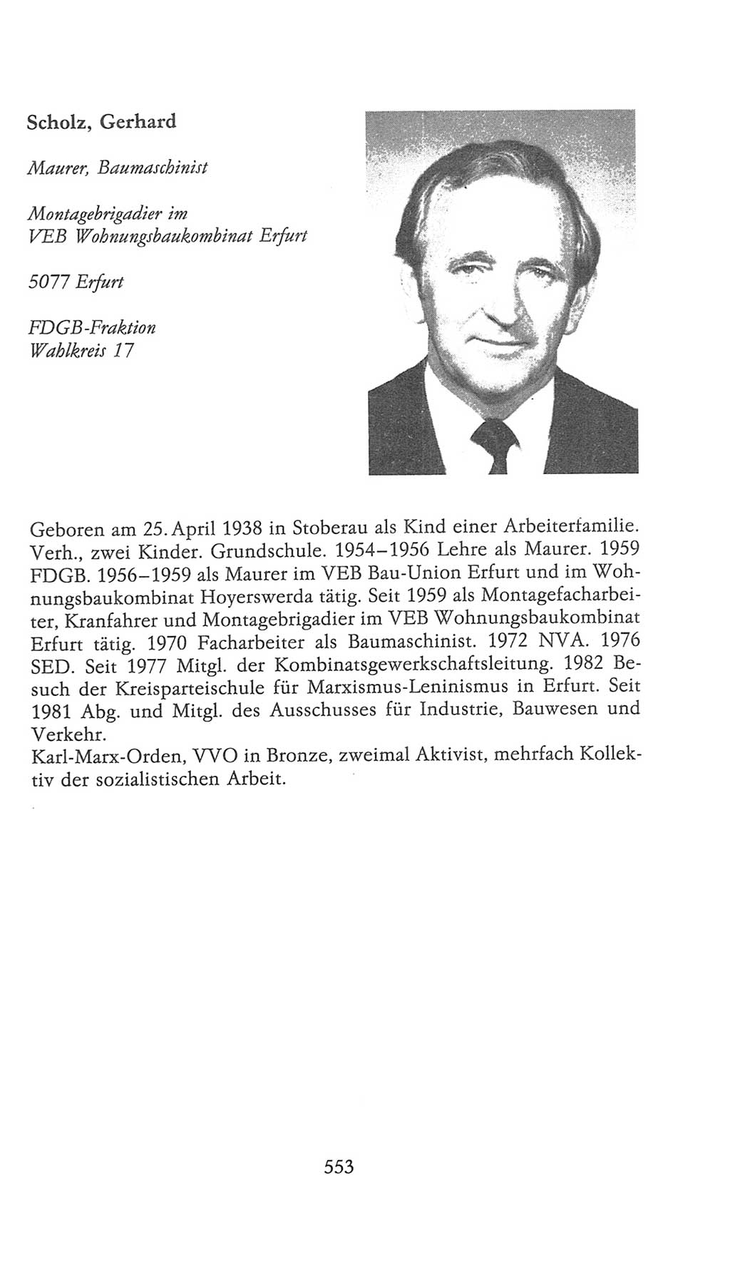 Volkskammer (VK) der Deutschen Demokratischen Republik (DDR), 9. Wahlperiode 1986-1990, Seite 553 (VK. DDR 9. WP. 1986-1990, S. 553)