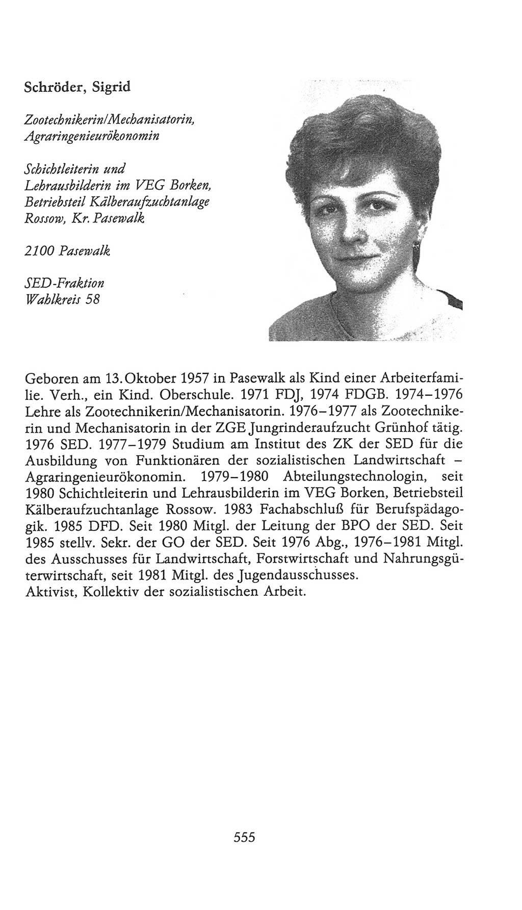 Volkskammer (VK) der Deutschen Demokratischen Republik (DDR), 9. Wahlperiode 1986-1990, Seite 555 (VK. DDR 9. WP. 1986-1990, S. 555)