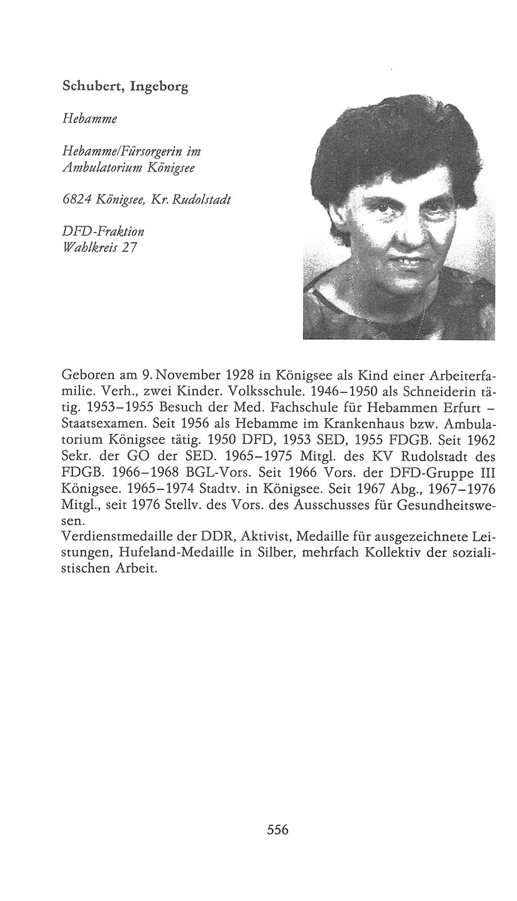 Volkskammer (VK) der Deutschen Demokratischen Republik (DDR), 9. Wahlperiode 1986-1990, Seite 556 (VK. DDR 9. WP. 1986-1990, S. 556)