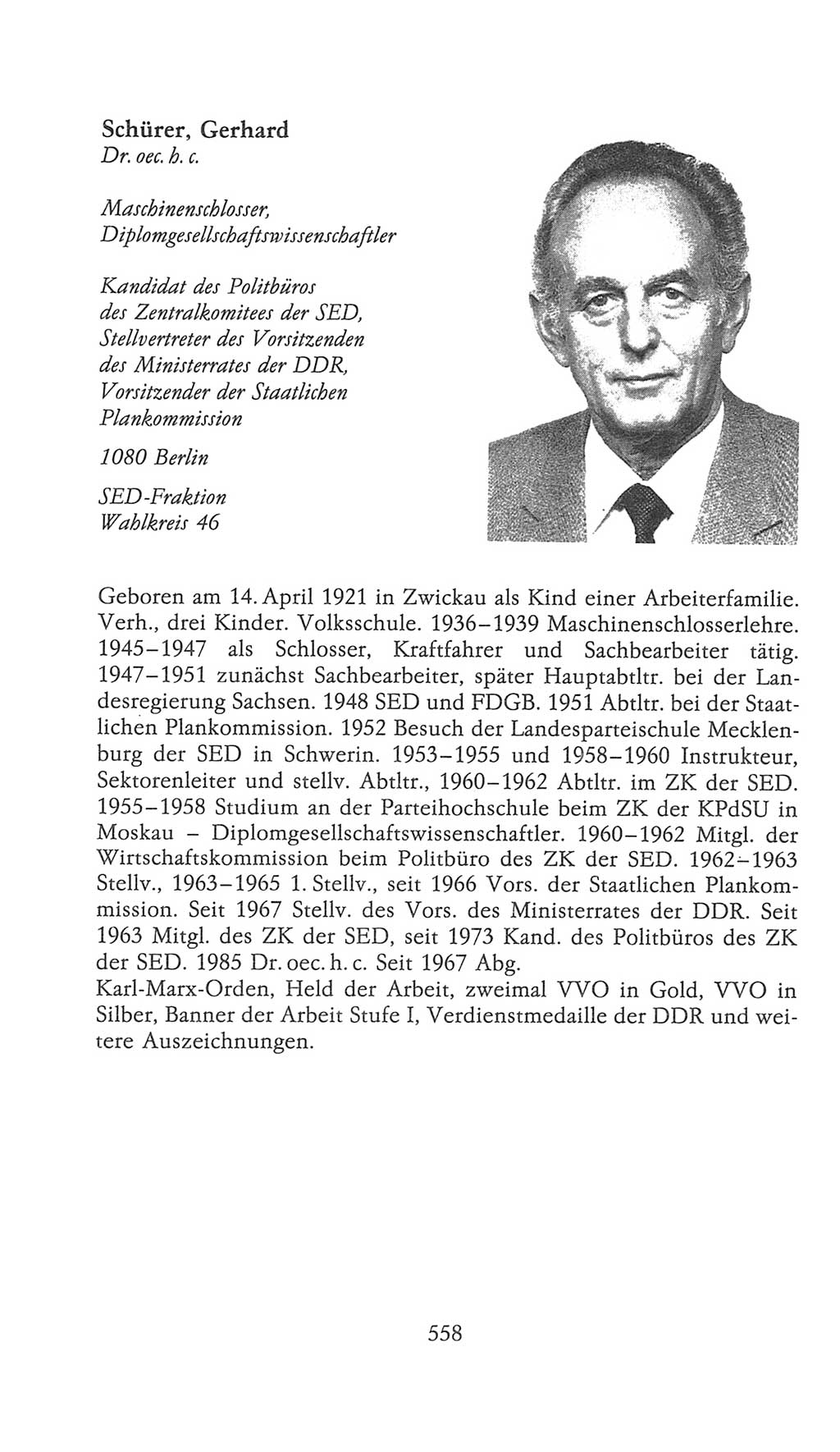 Volkskammer (VK) der Deutschen Demokratischen Republik (DDR), 9. Wahlperiode 1986-1990, Seite 558 (VK. DDR 9. WP. 1986-1990, S. 558)