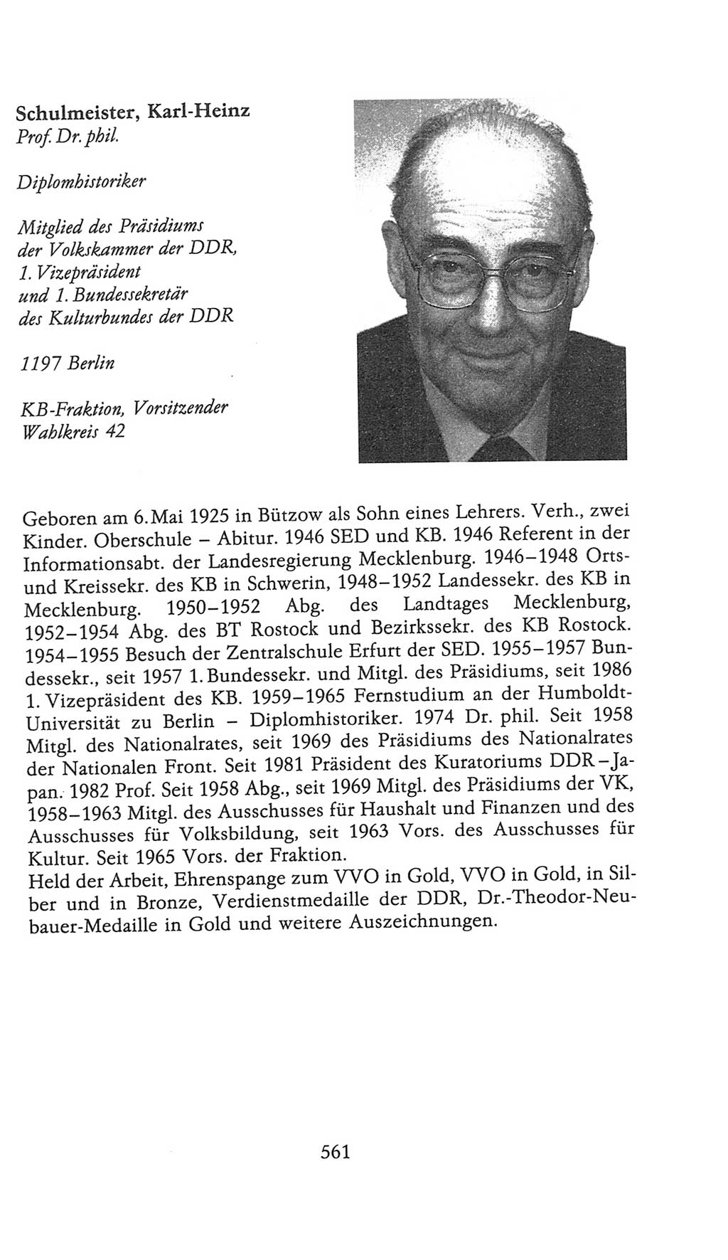 Volkskammer (VK) der Deutschen Demokratischen Republik (DDR), 9. Wahlperiode 1986-1990, Seite 561 (VK. DDR 9. WP. 1986-1990, S. 561)