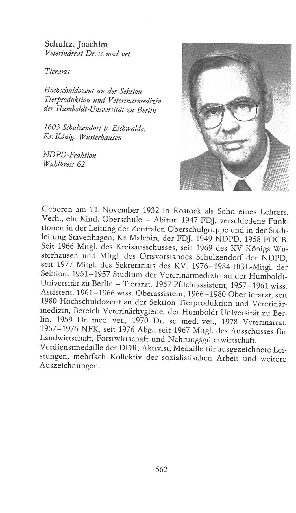 Volkskammer (VK) der Deutschen Demokratischen Republik (DDR), 9. Wahlperiode 1986-1990, Seite 562 (VK. DDR 9. WP. 1986-1990, S. 562)