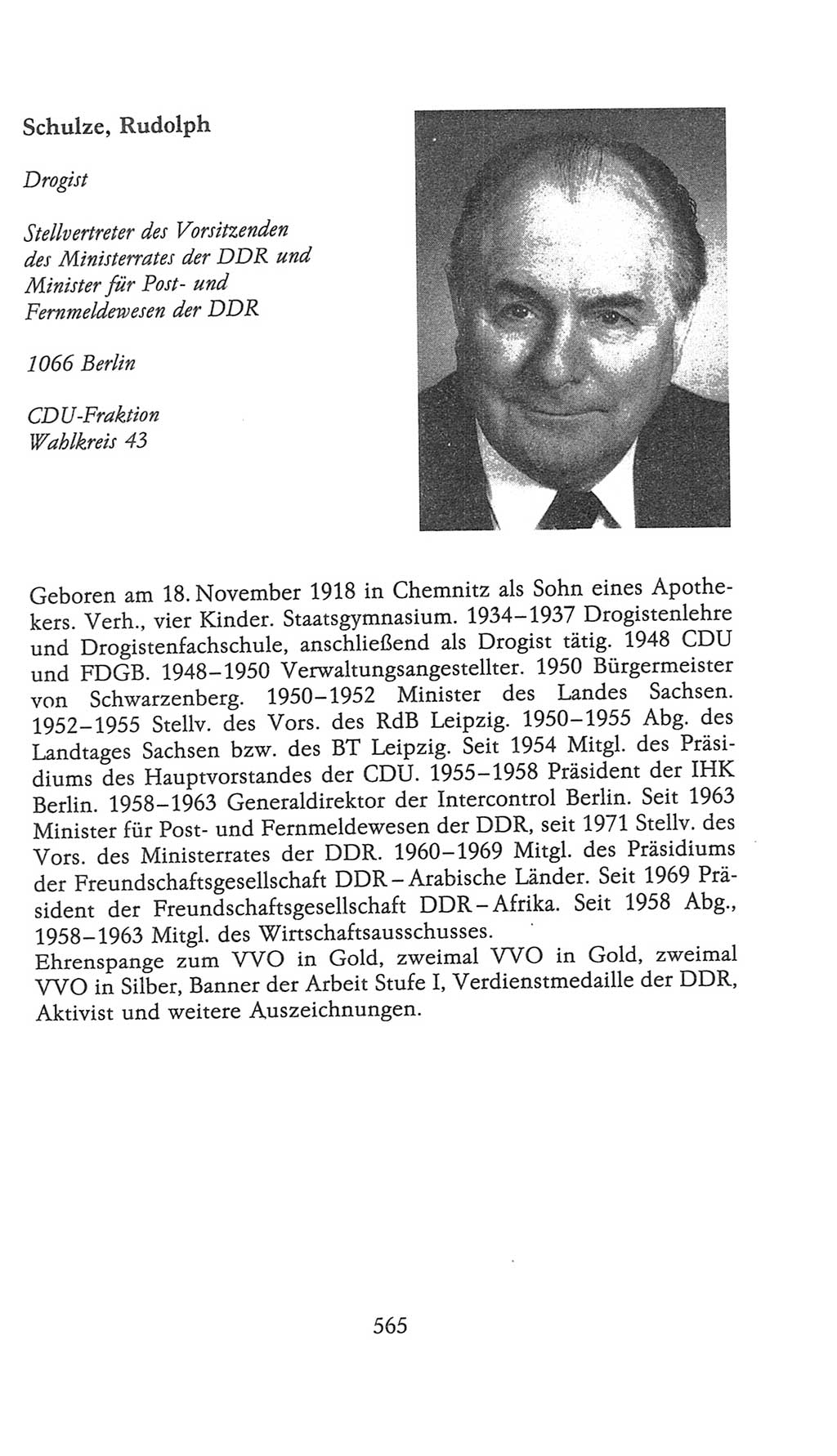 Volkskammer (VK) der Deutschen Demokratischen Republik (DDR), 9. Wahlperiode 1986-1990, Seite 565 (VK. DDR 9. WP. 1986-1990, S. 565)