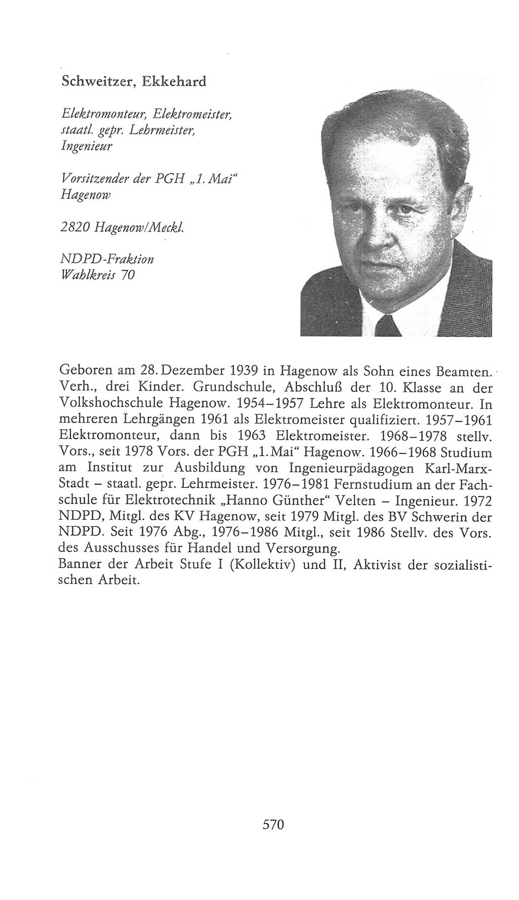 Volkskammer (VK) der Deutschen Demokratischen Republik (DDR), 9. Wahlperiode 1986-1990, Seite 570 (VK. DDR 9. WP. 1986-1990, S. 570)