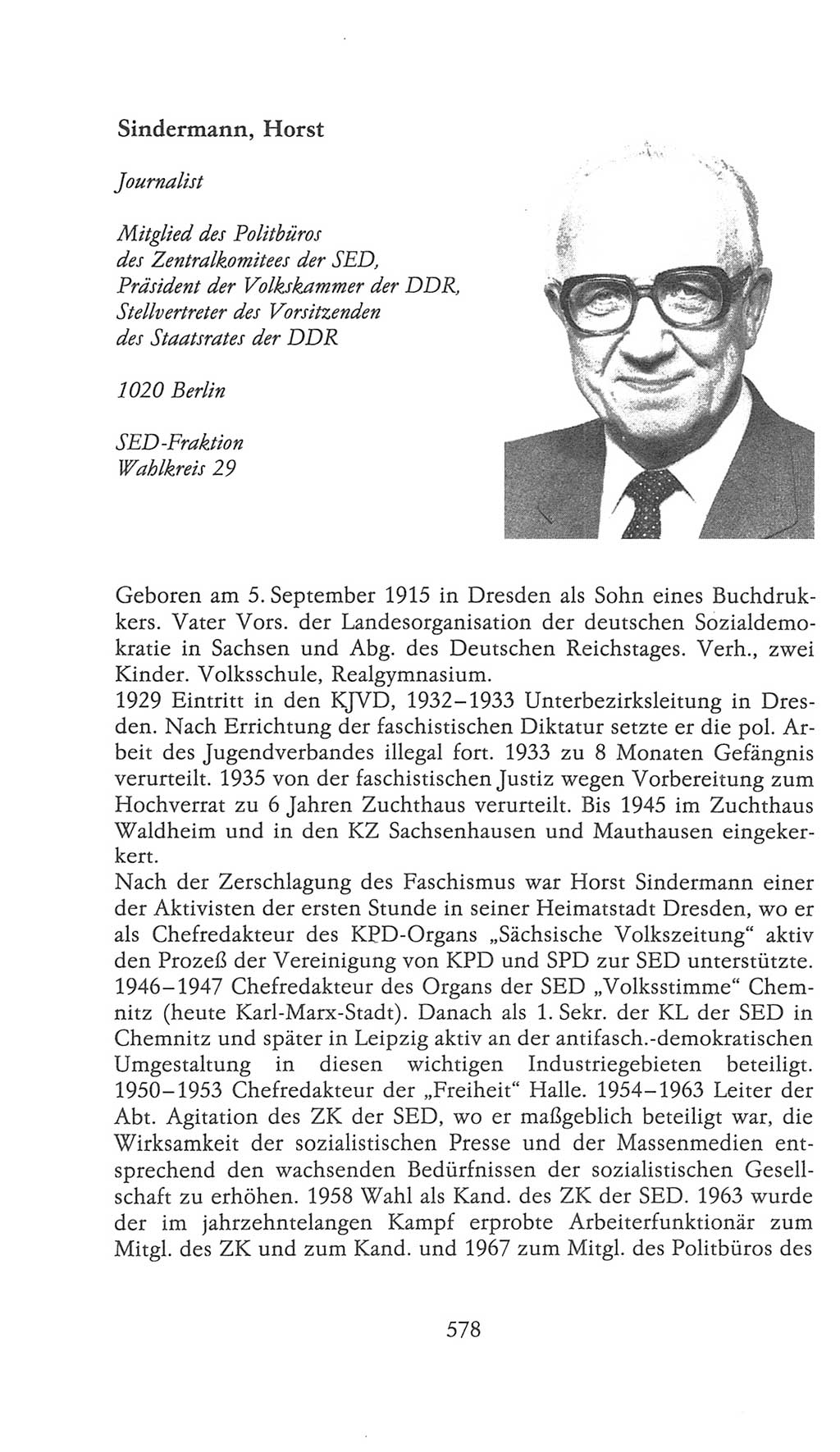 Volkskammer (VK) der Deutschen Demokratischen Republik (DDR), 9. Wahlperiode 1986-1990, Seite 578 (VK. DDR 9. WP. 1986-1990, S. 578)