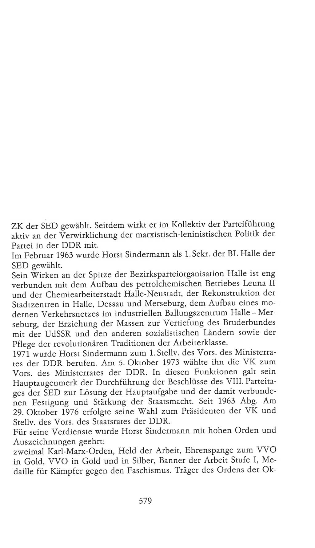 Volkskammer (VK) der Deutschen Demokratischen Republik (DDR), 9. Wahlperiode 1986-1990, Seite 579 (VK. DDR 9. WP. 1986-1990, S. 579)