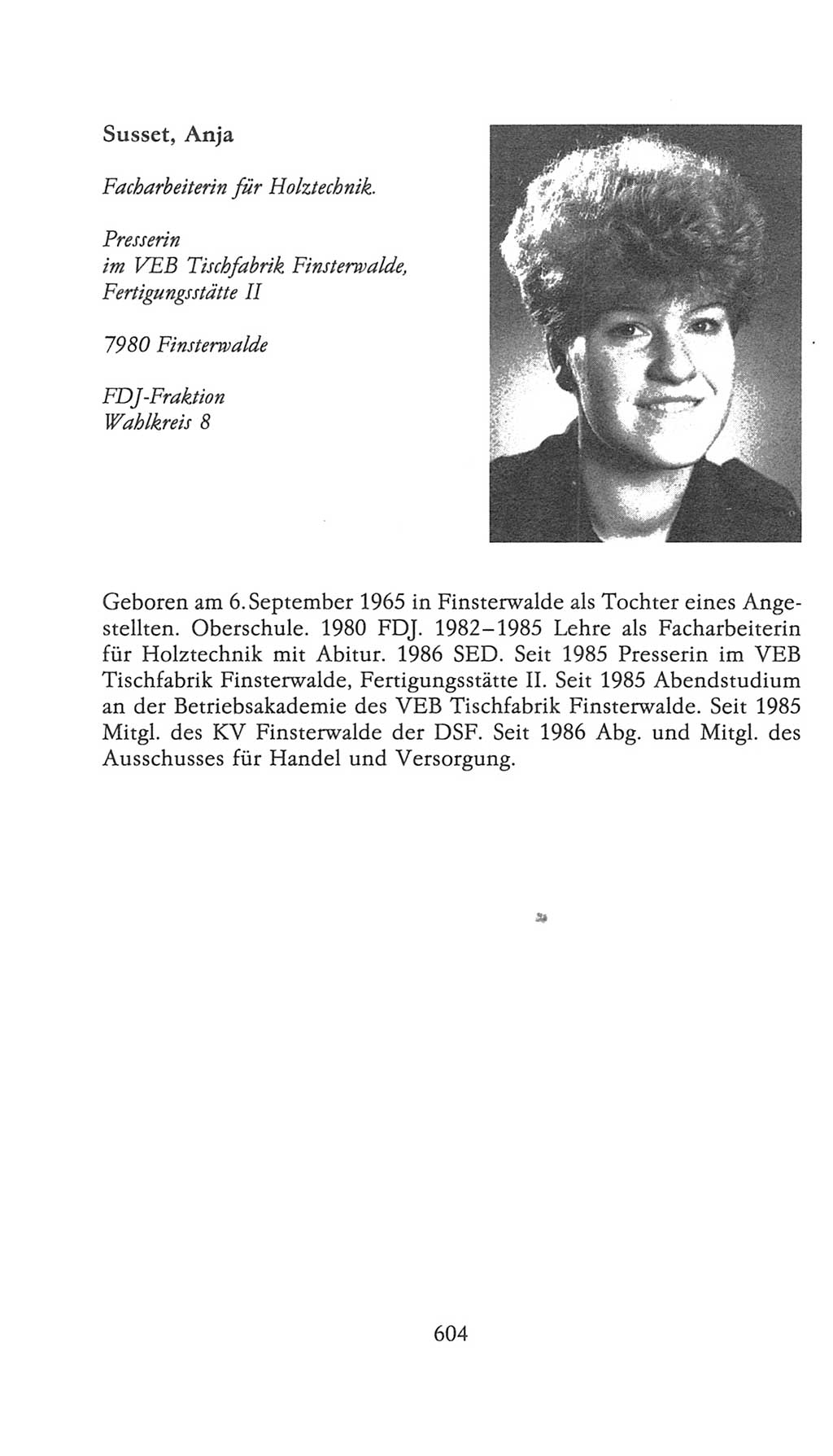 Volkskammer (VK) der Deutschen Demokratischen Republik (DDR), 9. Wahlperiode 1986-1990, Seite 604 (VK. DDR 9. WP. 1986-1990, S. 604)