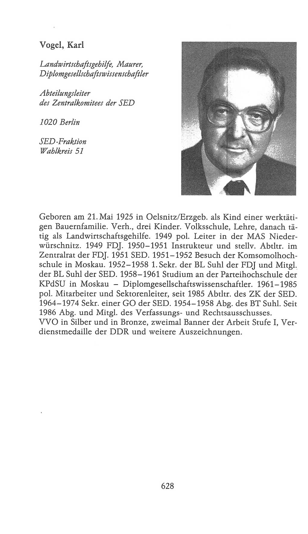 Volkskammer (VK) der Deutschen Demokratischen Republik (DDR), 9. Wahlperiode 1986-1990, Seite 628 (VK. DDR 9. WP. 1986-1990, S. 628)