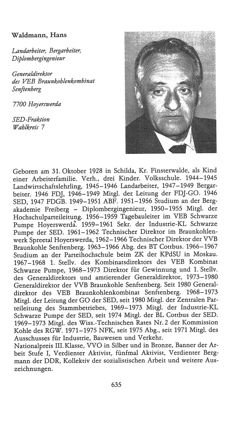 Volkskammer (VK) der Deutschen Demokratischen Republik (DDR), 9. Wahlperiode 1986-1990, Seite 635 (VK. DDR 9. WP. 1986-1990, S. 635)