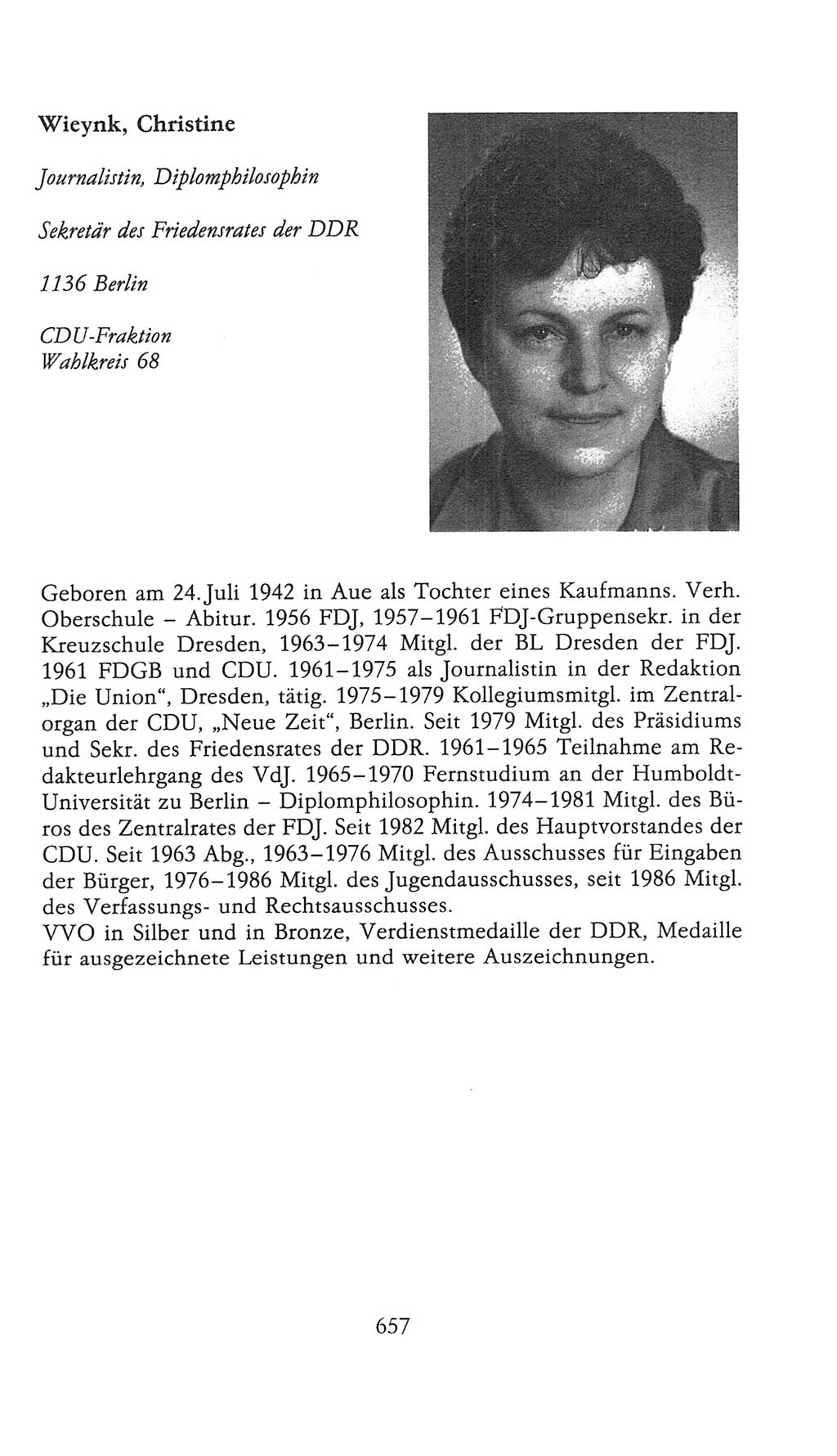 Volkskammer (VK) der Deutschen Demokratischen Republik (DDR), 9. Wahlperiode 1986-1990, Seite 657 (VK. DDR 9. WP. 1986-1990, S. 657)