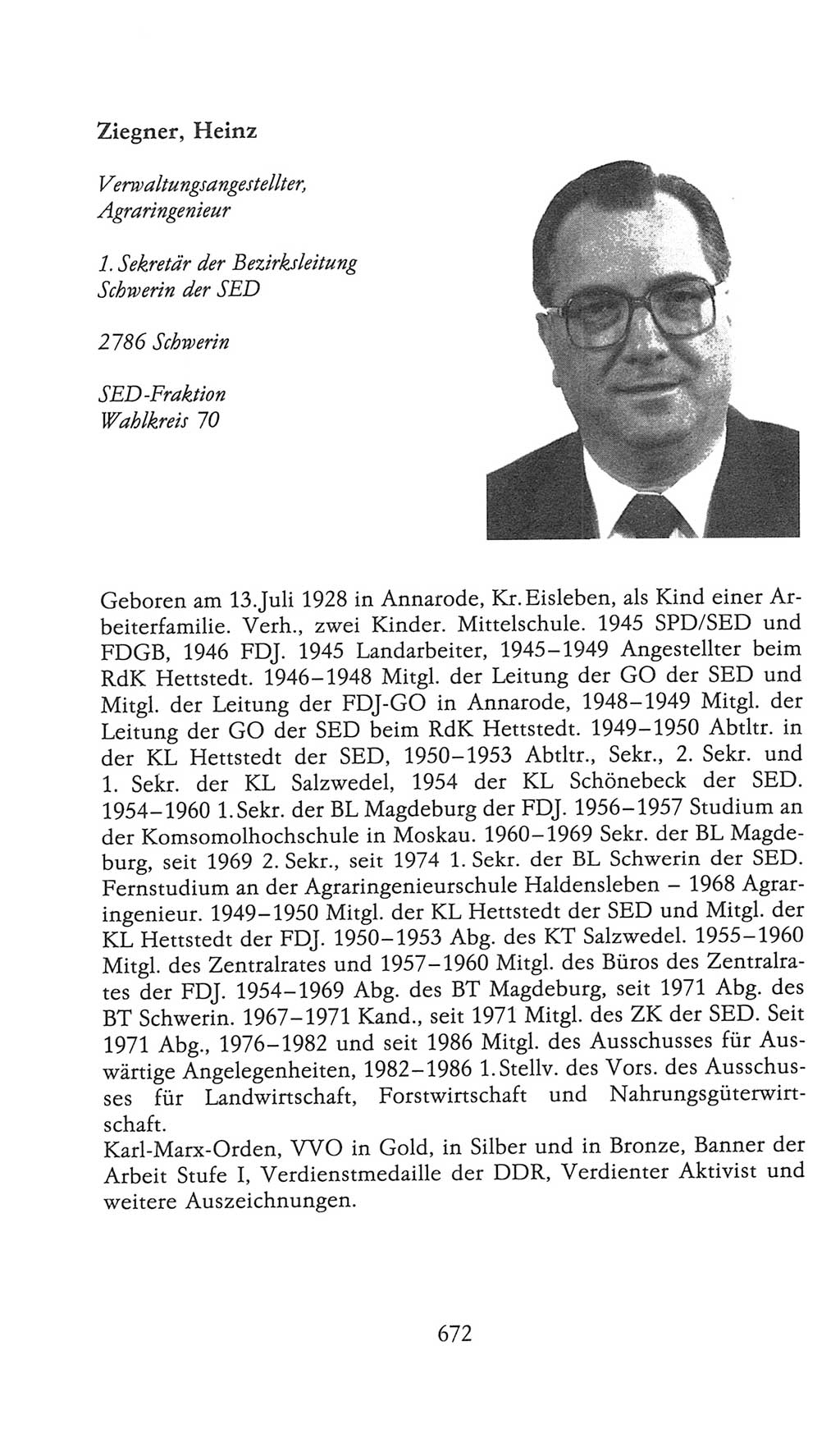 Volkskammer (VK) der Deutschen Demokratischen Republik (DDR), 9. Wahlperiode 1986-1990, Seite 672 (VK. DDR 9. WP. 1986-1990, S. 672)