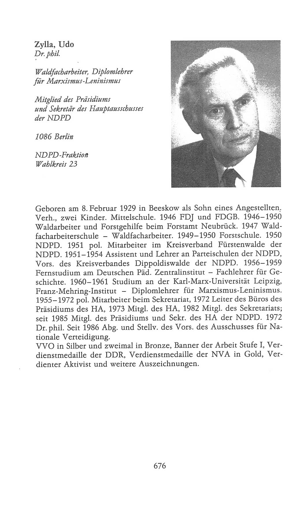 Volkskammer (VK) der Deutschen Demokratischen Republik (DDR), 9. Wahlperiode 1986-1990, Seite 676 (VK. DDR 9. WP. 1986-1990, S. 676)