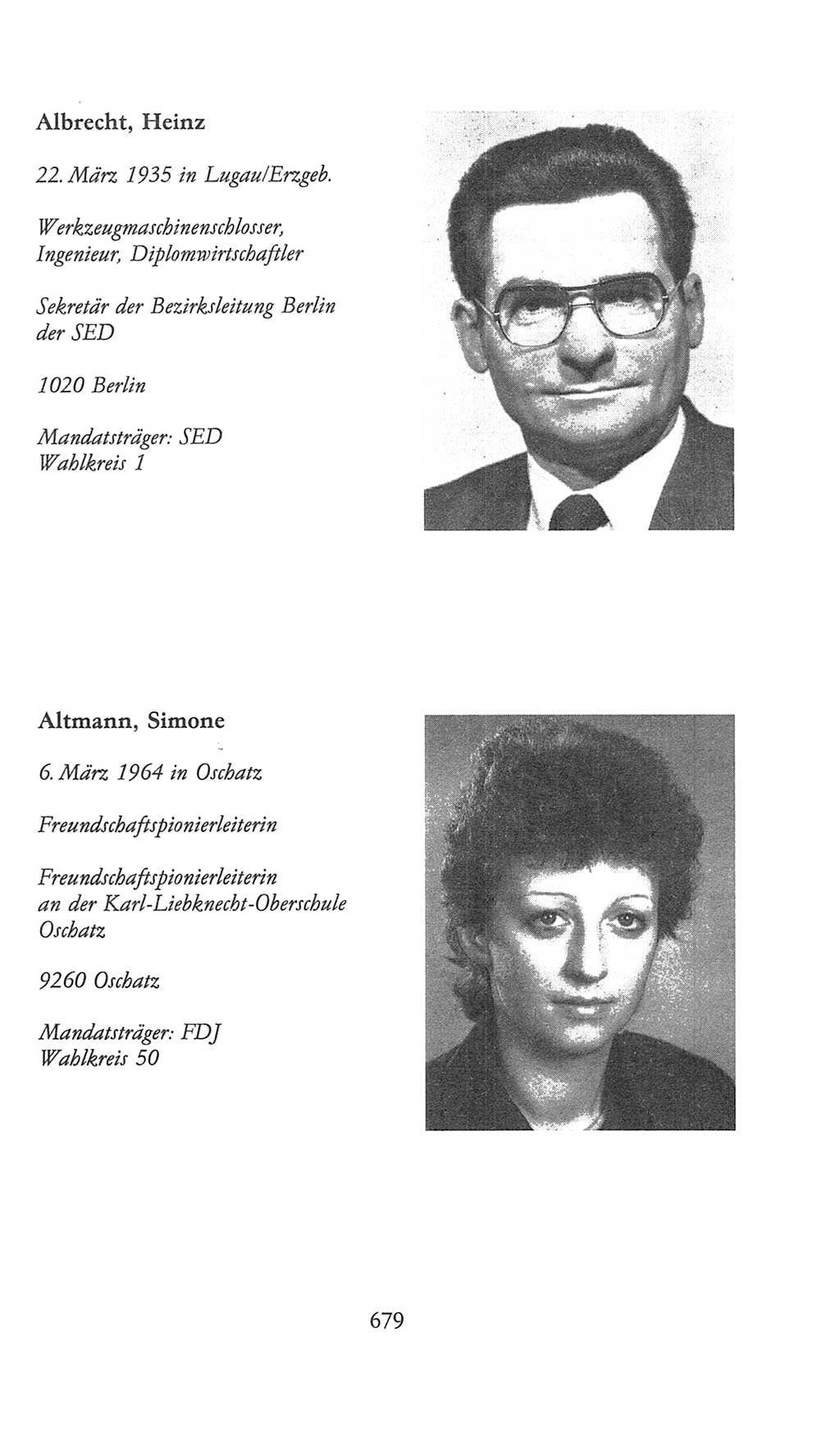 Volkskammer (VK) der Deutschen Demokratischen Republik (DDR), 9. Wahlperiode 1986-1990, Seite 679 (VK. DDR 9. WP. 1986-1990, S. 679)