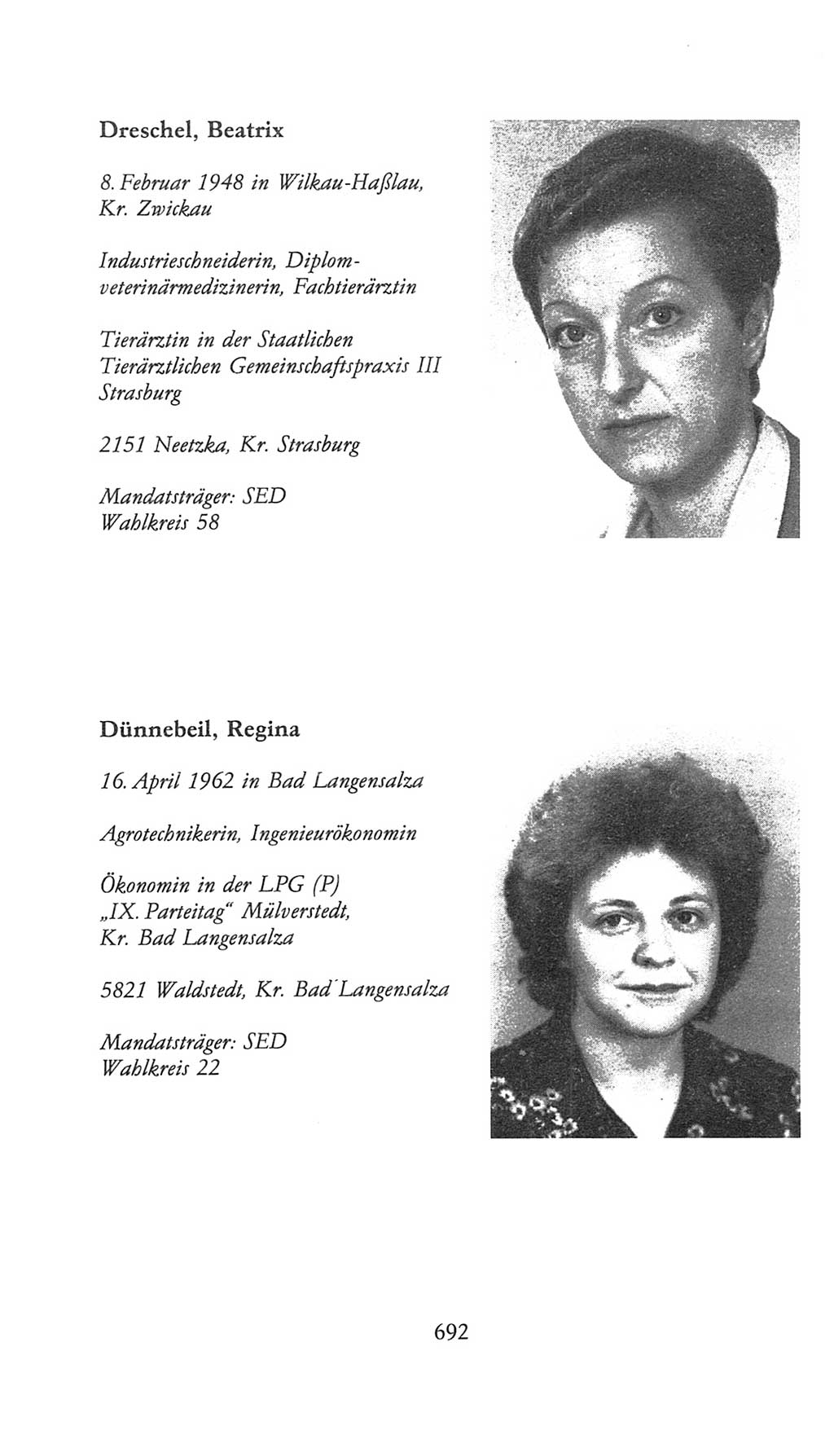 Volkskammer (VK) der Deutschen Demokratischen Republik (DDR), 9. Wahlperiode 1986-1990, Seite 692 (VK. DDR 9. WP. 1986-1990, S. 692)