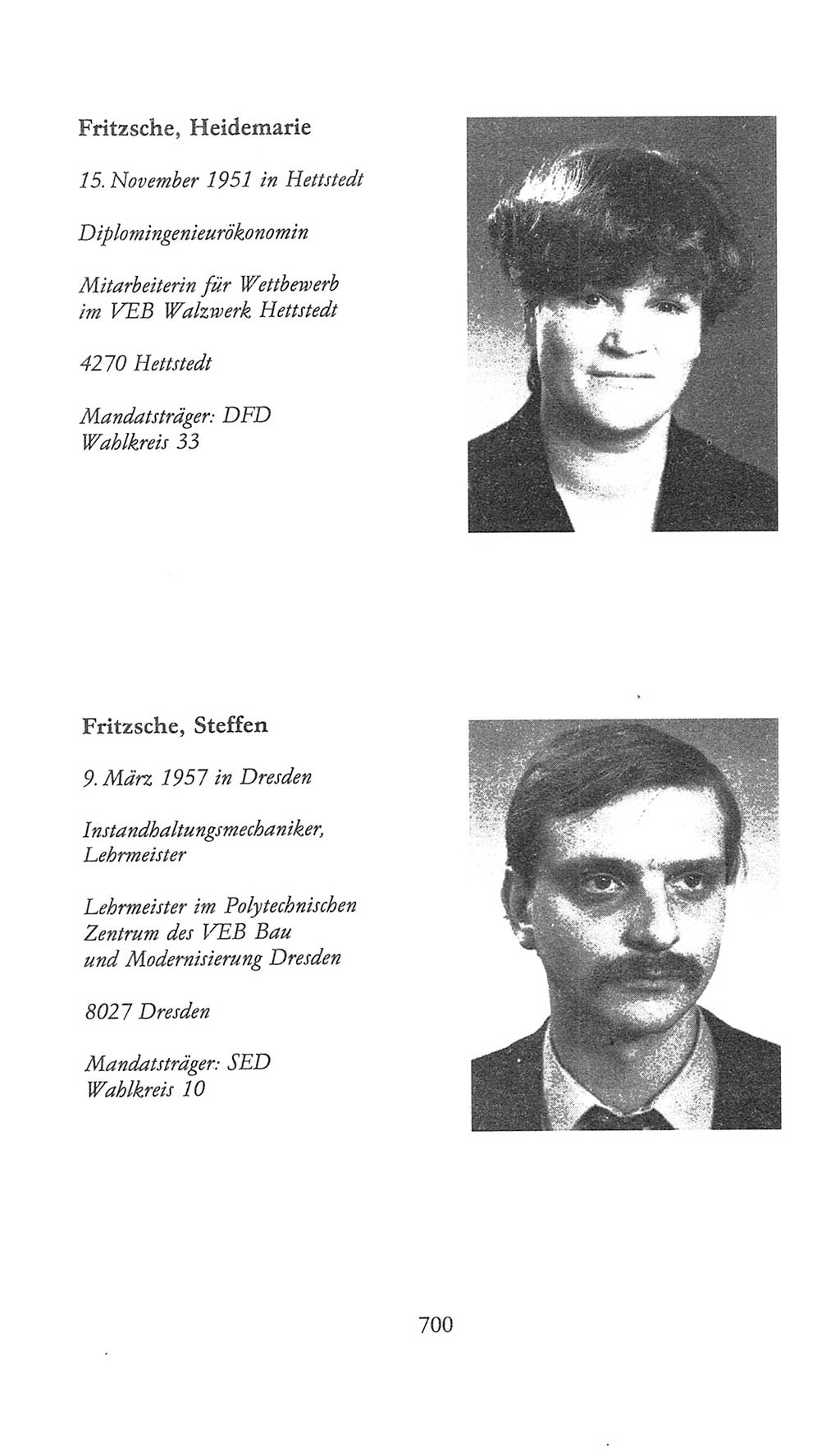 Volkskammer (VK) der Deutschen Demokratischen Republik (DDR), 9. Wahlperiode 1986-1990, Seite 700 (VK. DDR 9. WP. 1986-1990, S. 700)