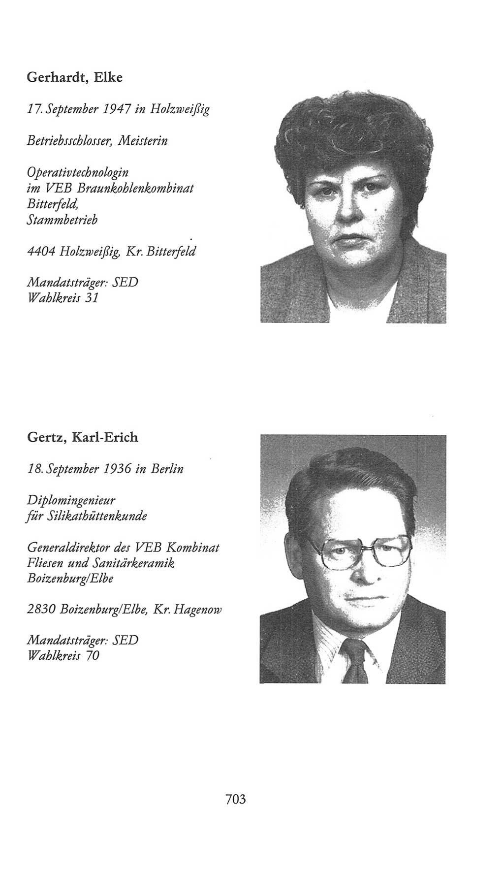 Volkskammer (VK) der Deutschen Demokratischen Republik (DDR), 9. Wahlperiode 1986-1990, Seite 703 (VK. DDR 9. WP. 1986-1990, S. 703)