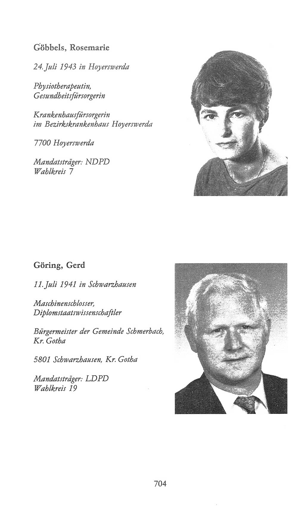 Volkskammer (VK) der Deutschen Demokratischen Republik (DDR), 9. Wahlperiode 1986-1990, Seite 704 (VK. DDR 9. WP. 1986-1990, S. 704)