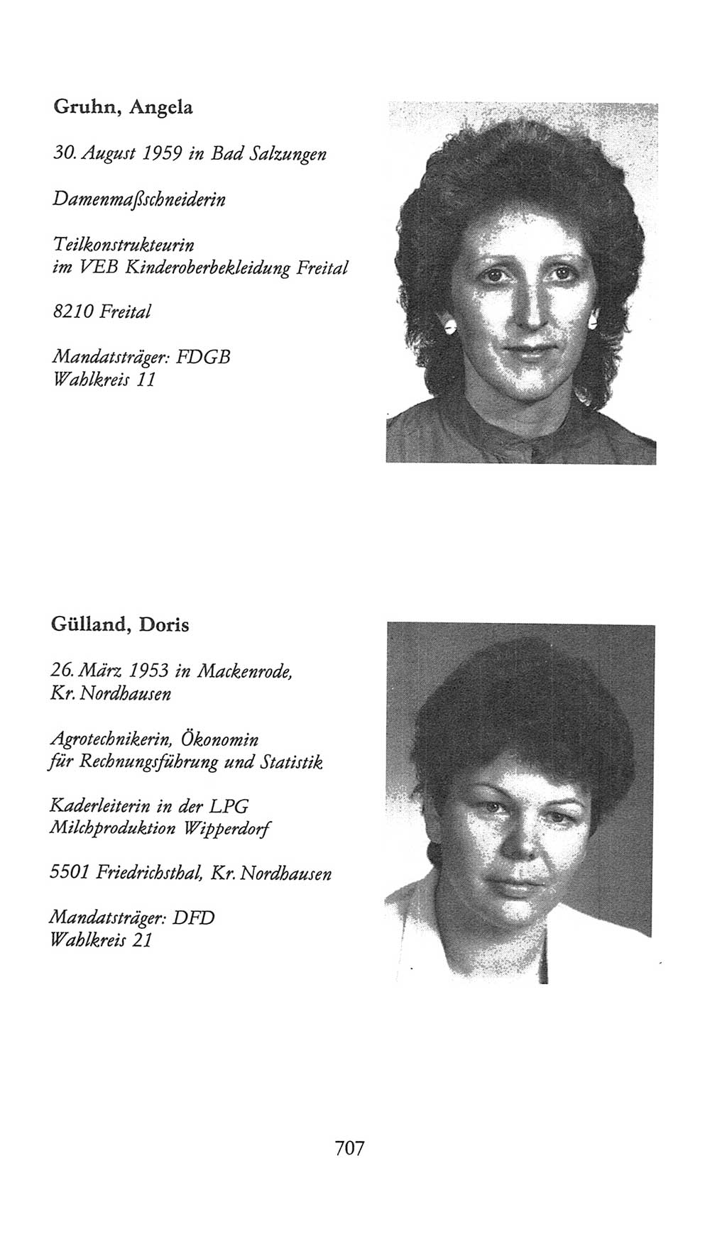 Volkskammer (VK) der Deutschen Demokratischen Republik (DDR), 9. Wahlperiode 1986-1990, Seite 707 (VK. DDR 9. WP. 1986-1990, S. 707)