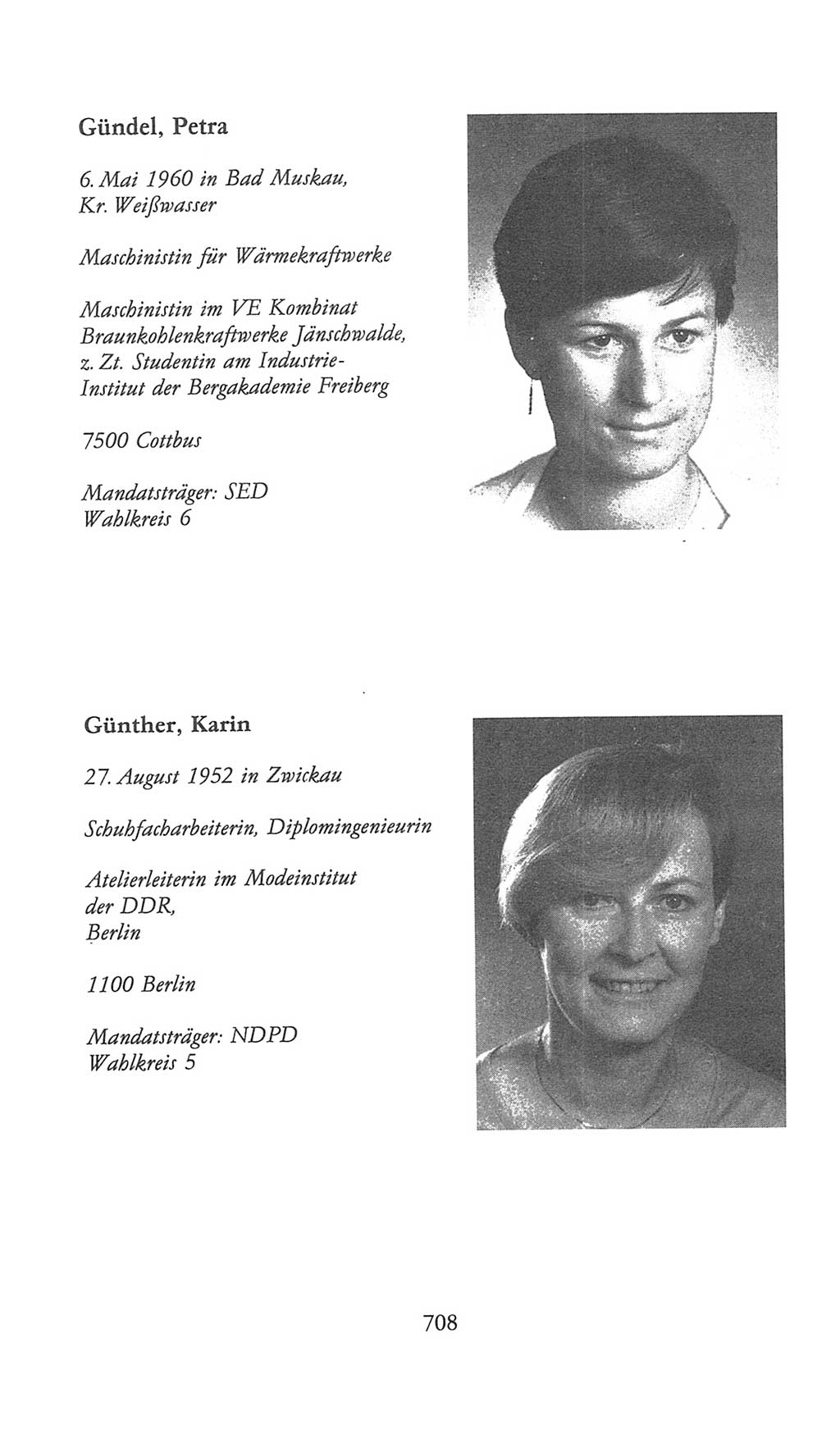 Volkskammer (VK) der Deutschen Demokratischen Republik (DDR), 9. Wahlperiode 1986-1990, Seite 708 (VK. DDR 9. WP. 1986-1990, S. 708)