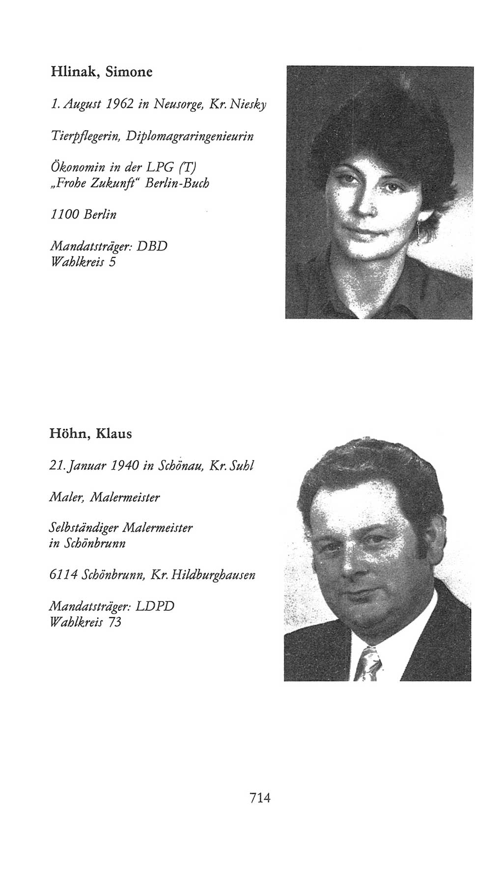 Volkskammer (VK) der Deutschen Demokratischen Republik (DDR), 9. Wahlperiode 1986-1990, Seite 714 (VK. DDR 9. WP. 1986-1990, S. 714)