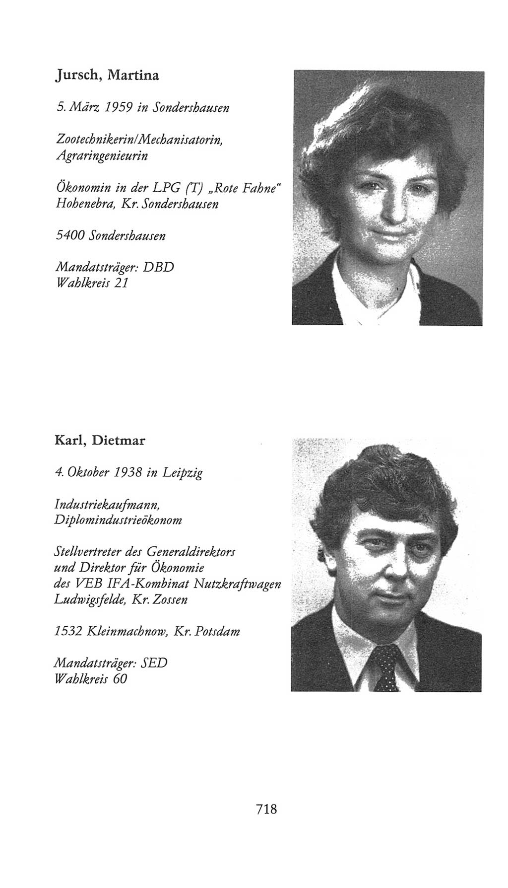 Volkskammer (VK) der Deutschen Demokratischen Republik (DDR), 9. Wahlperiode 1986-1990, Seite 718 (VK. DDR 9. WP. 1986-1990, S. 718)