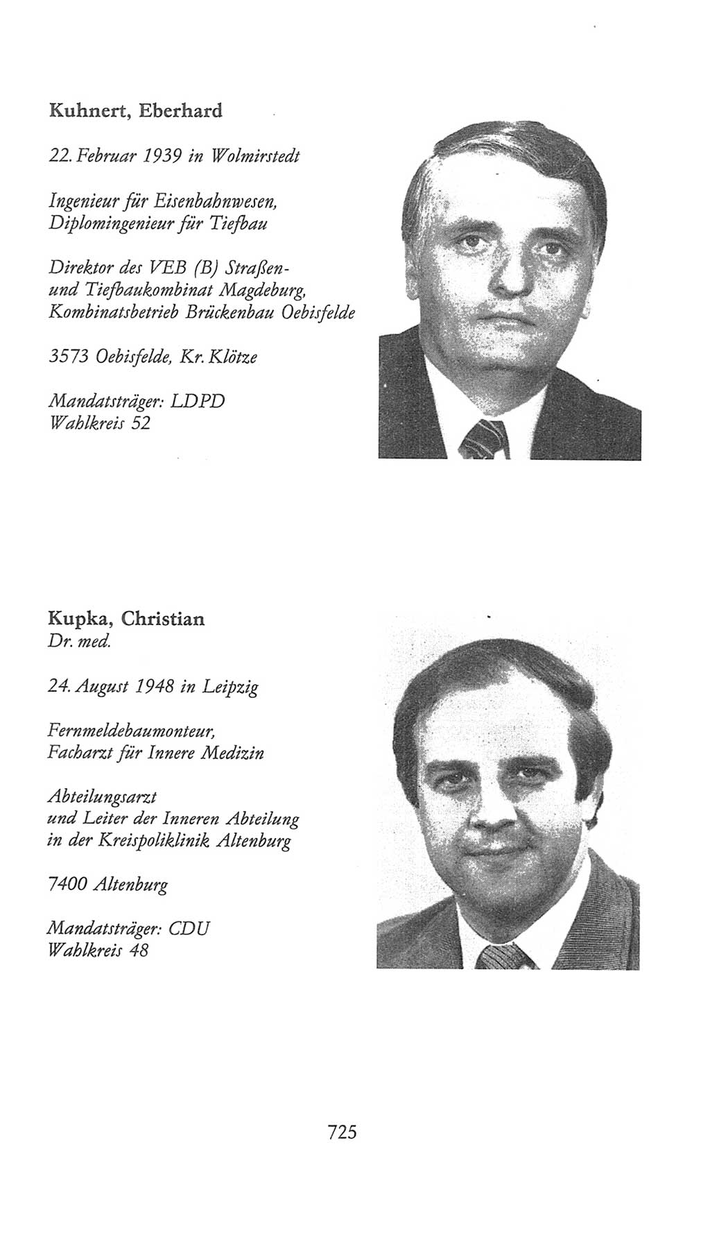 Volkskammer (VK) der Deutschen Demokratischen Republik (DDR), 9. Wahlperiode 1986-1990, Seite 725 (VK. DDR 9. WP. 1986-1990, S. 725)