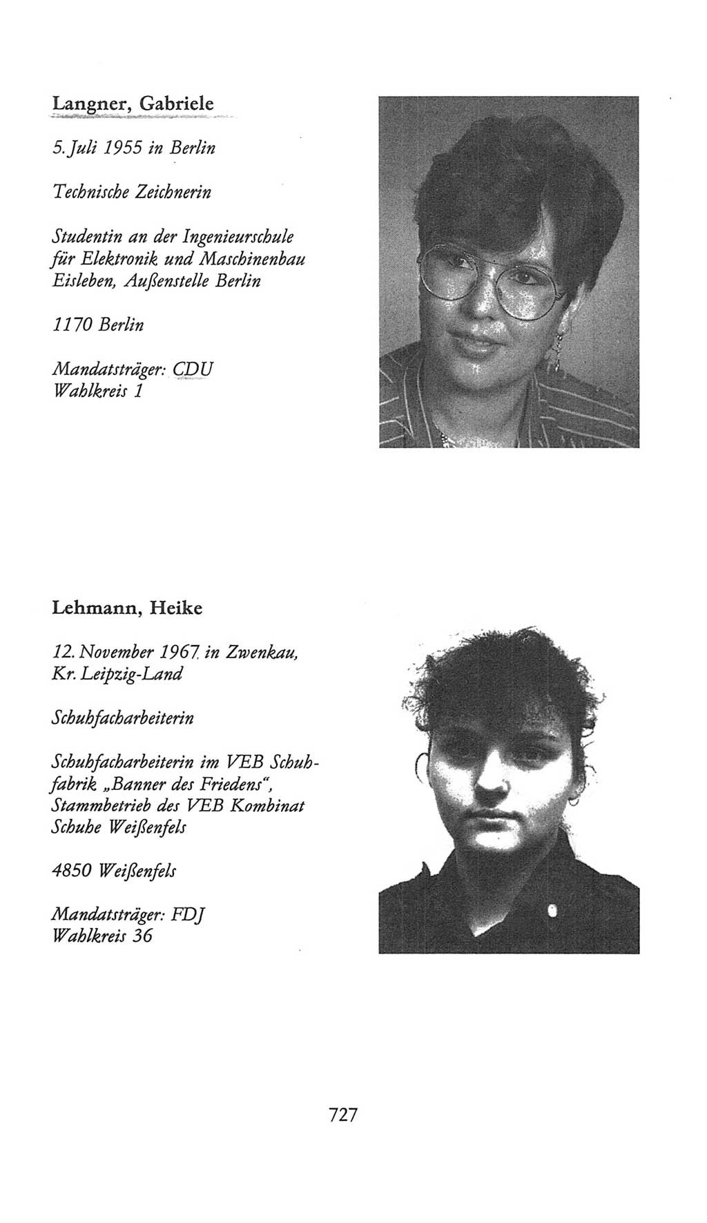 Volkskammer (VK) der Deutschen Demokratischen Republik (DDR), 9. Wahlperiode 1986-1990, Seite 727 (VK. DDR 9. WP. 1986-1990, S. 727)