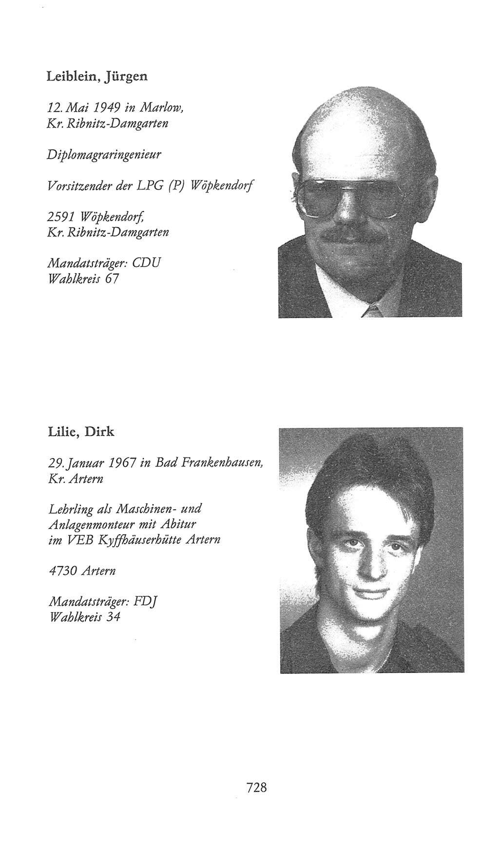 Volkskammer (VK) der Deutschen Demokratischen Republik (DDR), 9. Wahlperiode 1986-1990, Seite 728 (VK. DDR 9. WP. 1986-1990, S. 728)