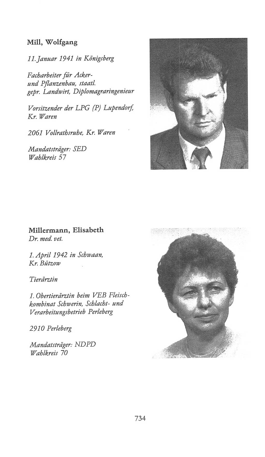 Volkskammer (VK) der Deutschen Demokratischen Republik (DDR), 9. Wahlperiode 1986-1990, Seite 734 (VK. DDR 9. WP. 1986-1990, S. 734)