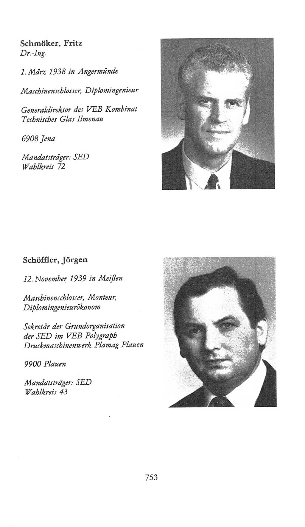 Volkskammer (VK) der Deutschen Demokratischen Republik (DDR), 9. Wahlperiode 1986-1990, Seite 753 (VK. DDR 9. WP. 1986-1990, S. 753)