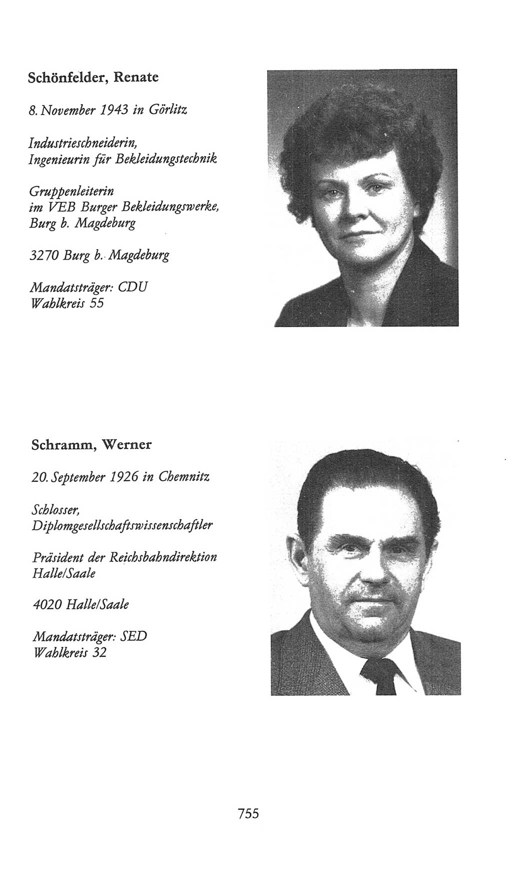 Volkskammer (VK) der Deutschen Demokratischen Republik (DDR), 9. Wahlperiode 1986-1990, Seite 755 (VK. DDR 9. WP. 1986-1990, S. 755)