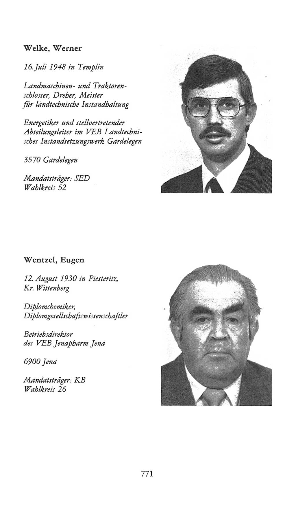 Volkskammer (VK) der Deutschen Demokratischen Republik (DDR), 9. Wahlperiode 1986-1990, Seite 771 (VK. DDR 9. WP. 1986-1990, S. 771)
