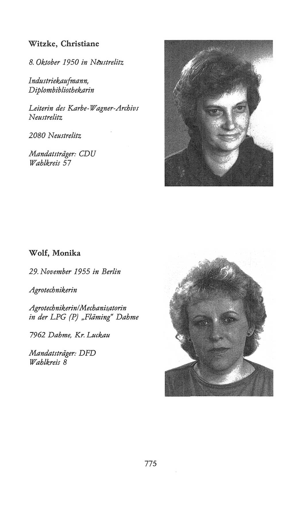 Volkskammer (VK) der Deutschen Demokratischen Republik (DDR), 9. Wahlperiode 1986-1990, Seite 775 (VK. DDR 9. WP. 1986-1990, S. 775)