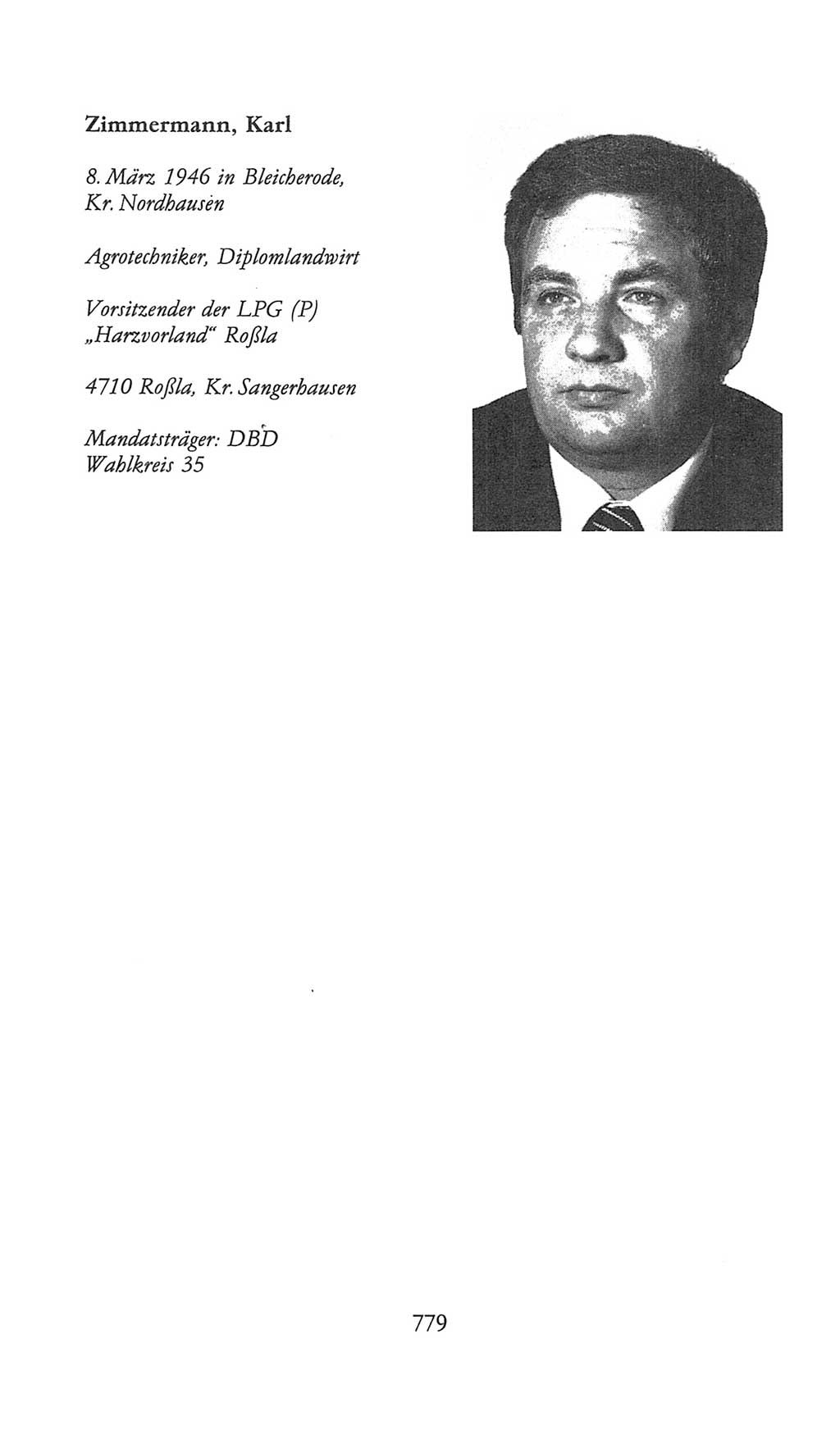 Volkskammer (VK) der Deutschen Demokratischen Republik (DDR), 9. Wahlperiode 1986-1990, Seite 779 (VK. DDR 9. WP. 1986-1990, S. 779)