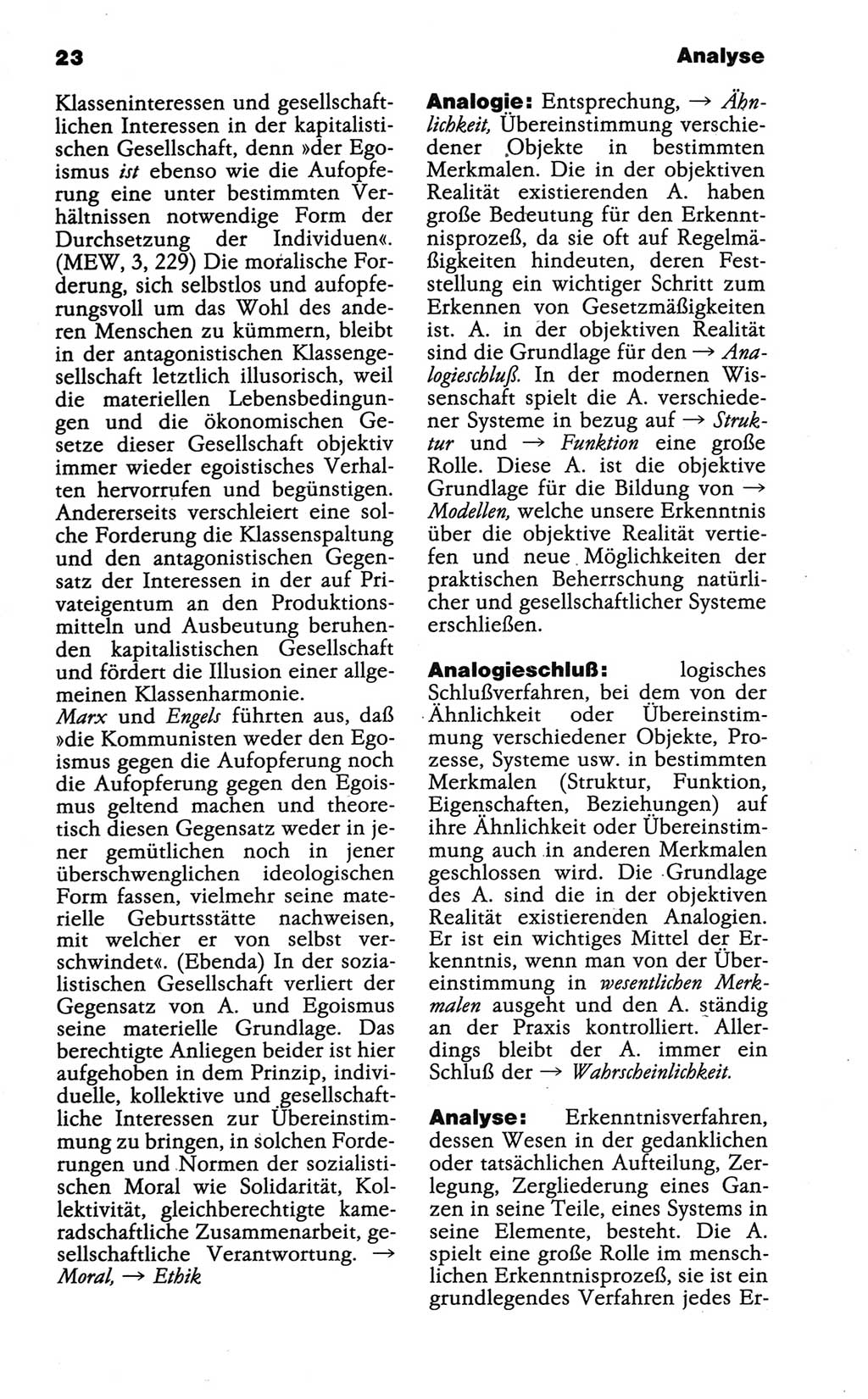 Wörterbuch der marxistisch-leninistischen Philosophie [Deutsche Demokratische Republik (DDR)] 1986, Seite 23 (Wb. ML Phil. DDR 1986, S. 23)