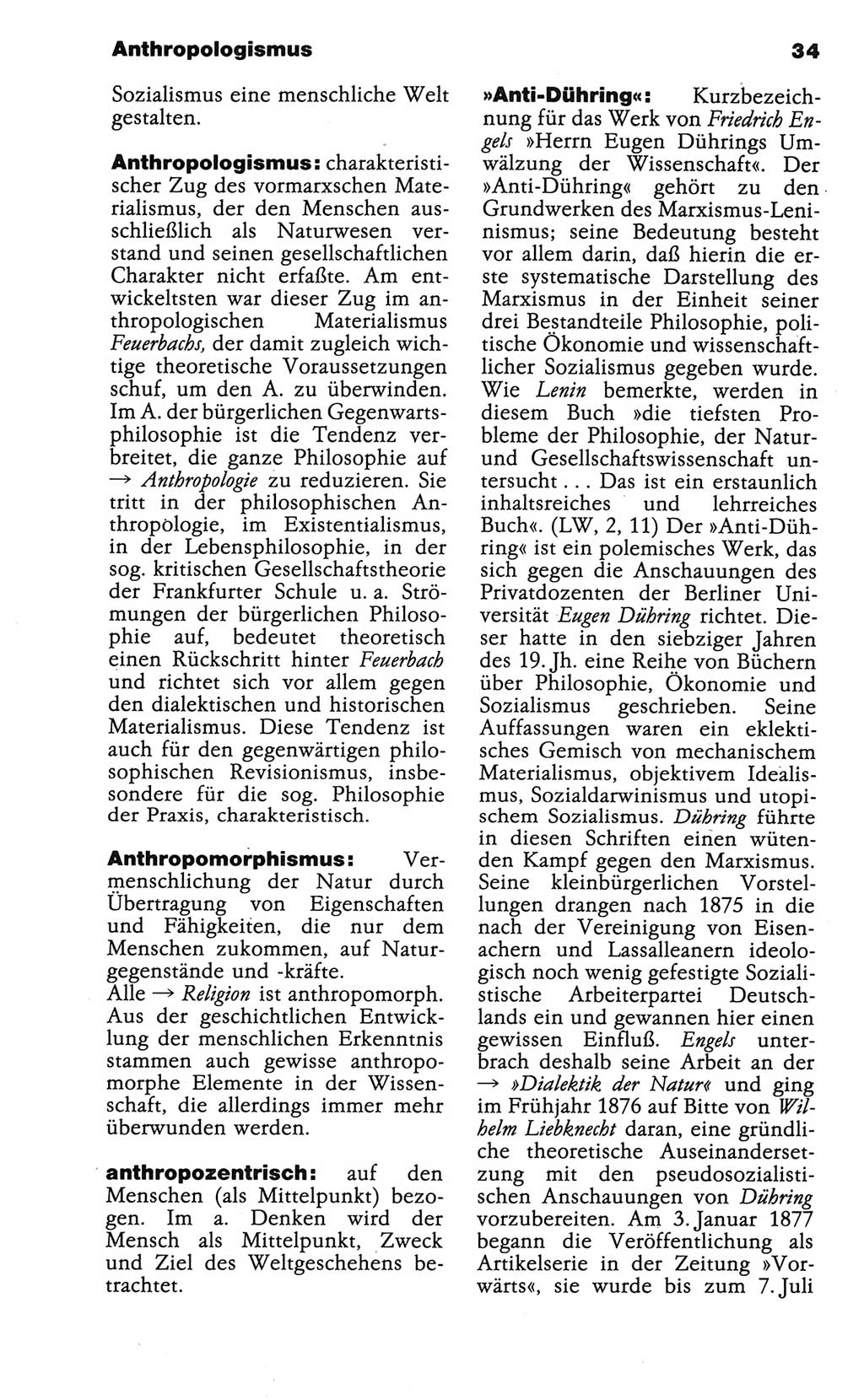 Wörterbuch der marxistisch-leninistischen Philosophie [Deutsche Demokratische Republik (DDR)] 1986, Seite 34 (Wb. ML Phil. DDR 1986, S. 34)