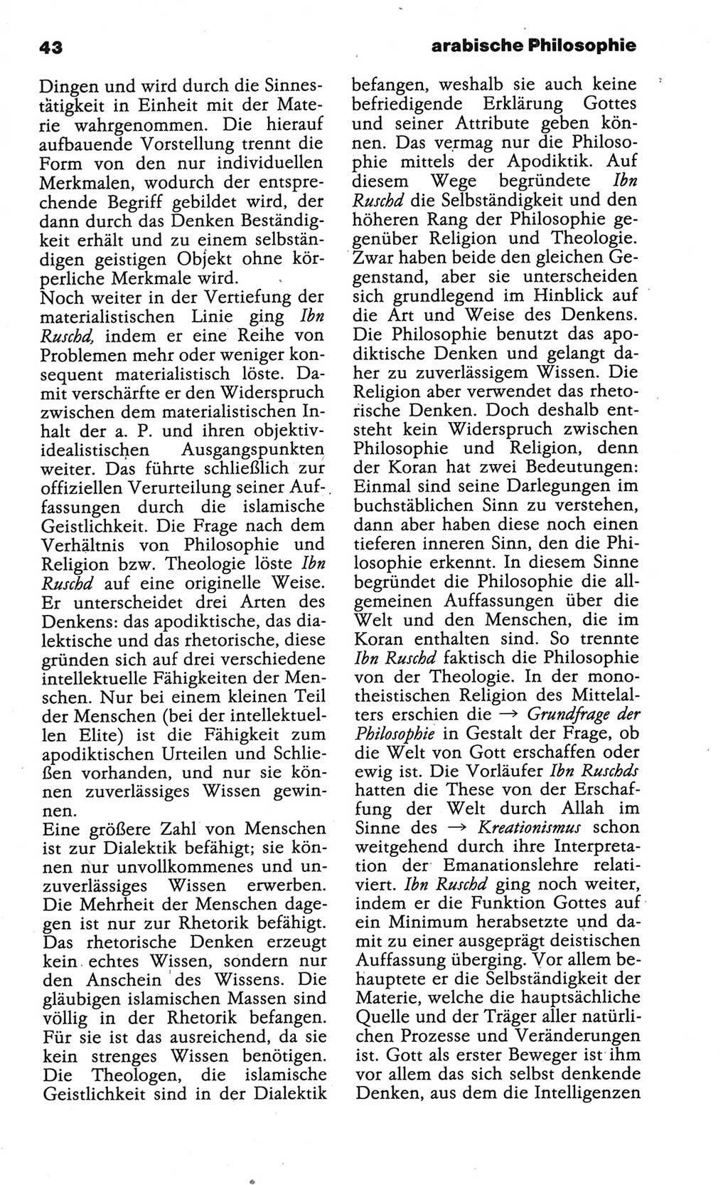 Wörterbuch der marxistisch-leninistischen Philosophie [Deutsche Demokratische Republik (DDR)] 1986, Seite 43 (Wb. ML Phil. DDR 1986, S. 43)
