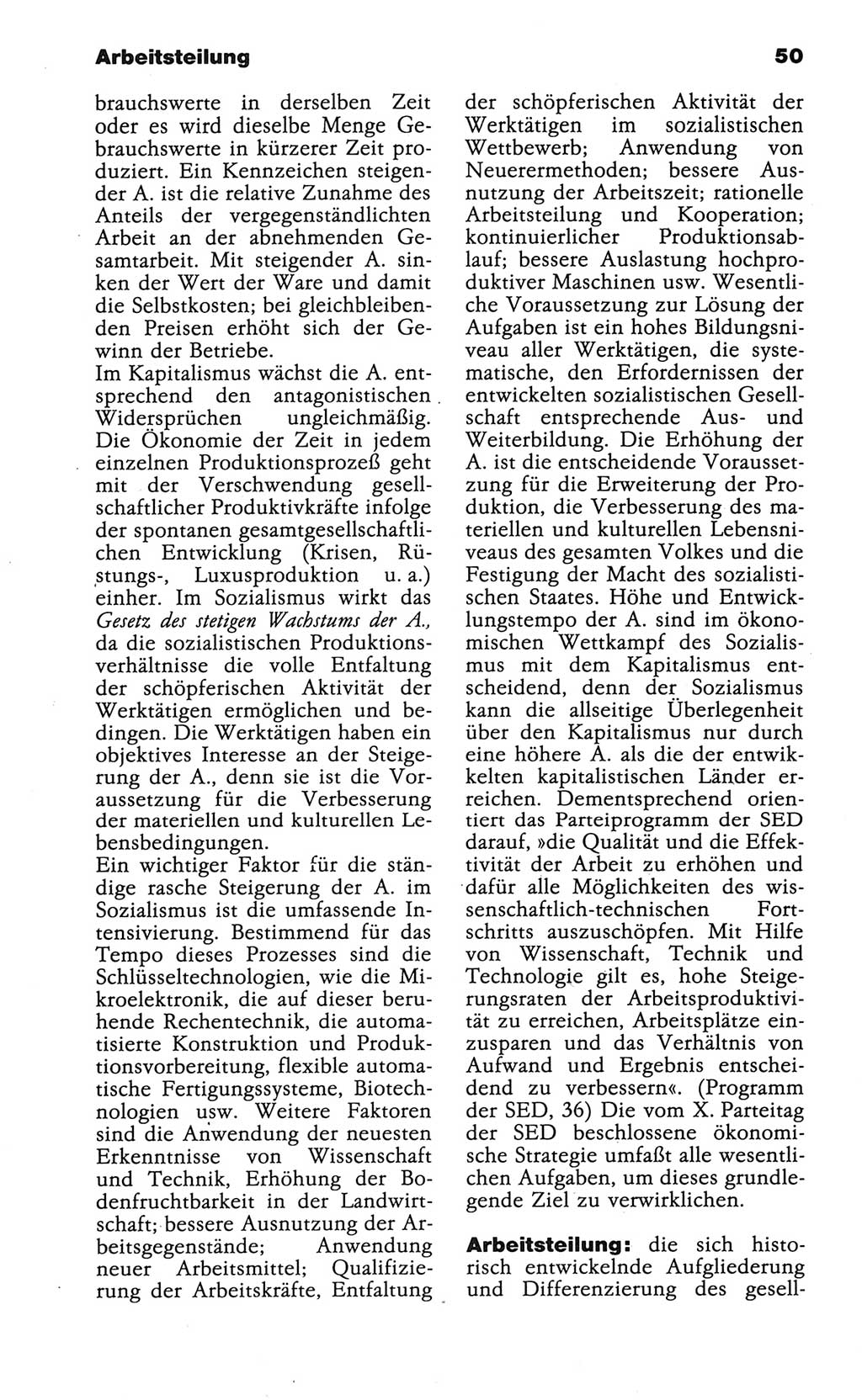Wörterbuch der marxistisch-leninistischen Philosophie [Deutsche Demokratische Republik (DDR)] 1986, Seite 50 (Wb. ML Phil. DDR 1986, S. 50)