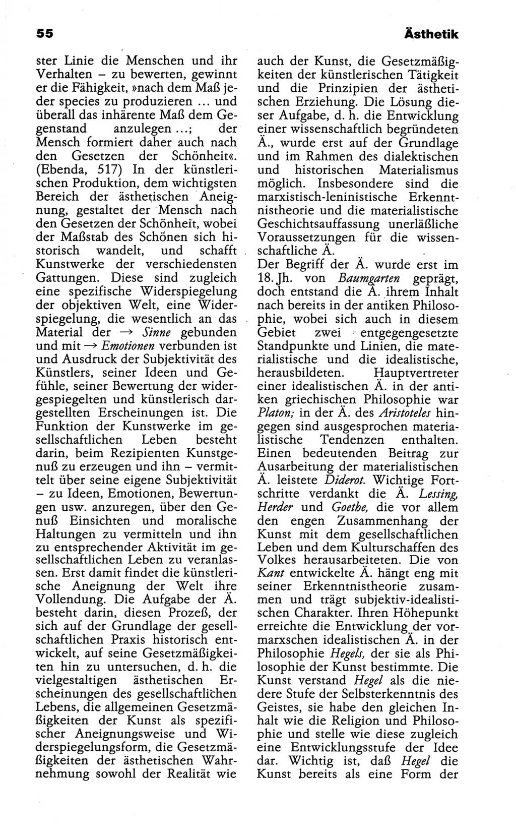 Wörterbuch der marxistisch-leninistischen Philosophie [Deutsche Demokratische Republik (DDR)] 1986, Seite 55 (Wb. ML Phil. DDR 1986, S. 55)