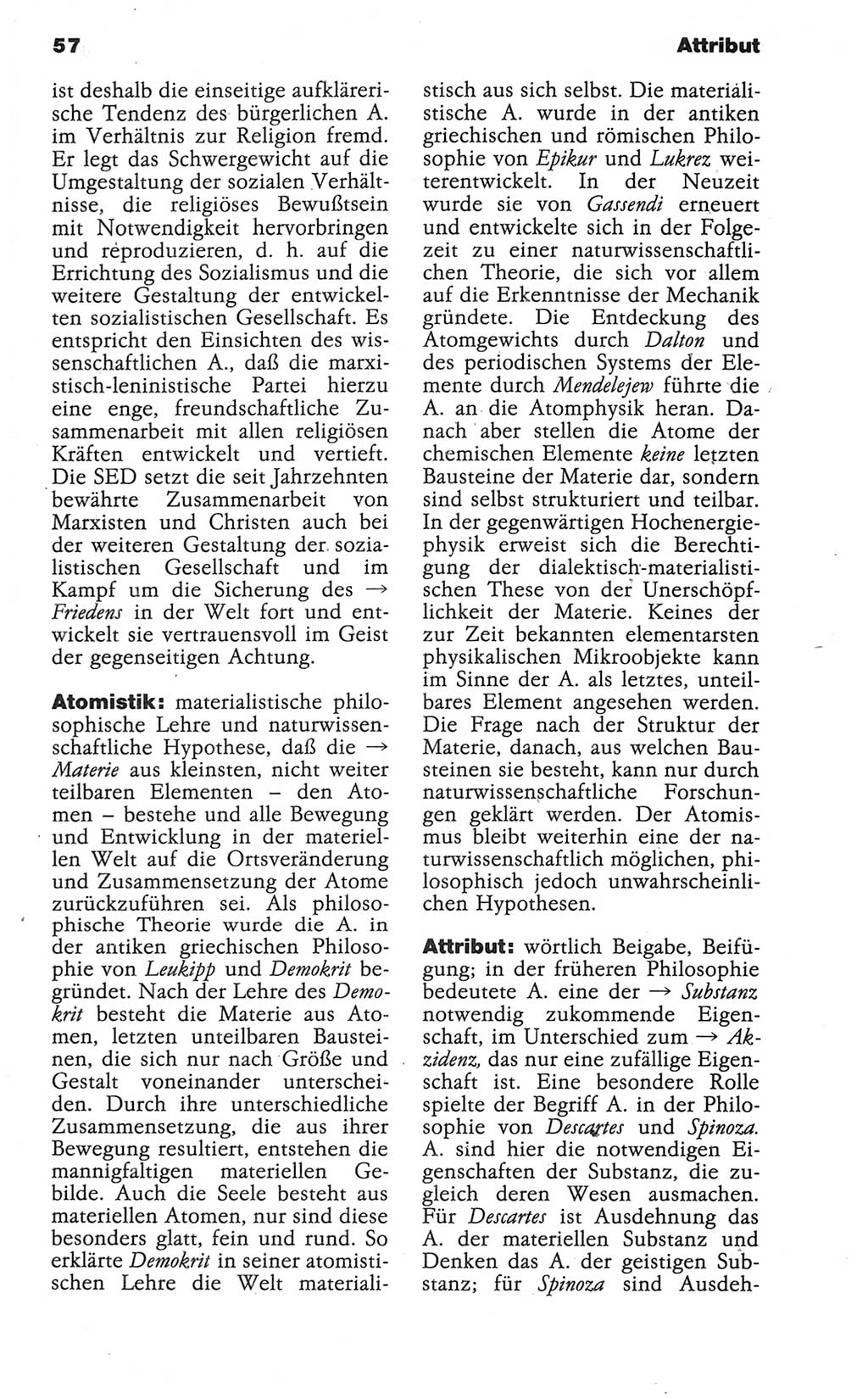 Wörterbuch der marxistisch-leninistischen Philosophie [Deutsche Demokratische Republik (DDR)] 1986, Seite 57 (Wb. ML Phil. DDR 1986, S. 57)