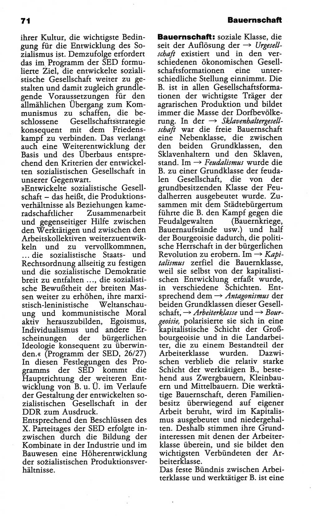 Wörterbuch der marxistisch-leninistischen Philosophie [Deutsche Demokratische Republik (DDR)] 1986, Seite 71 (Wb. ML Phil. DDR 1986, S. 71)