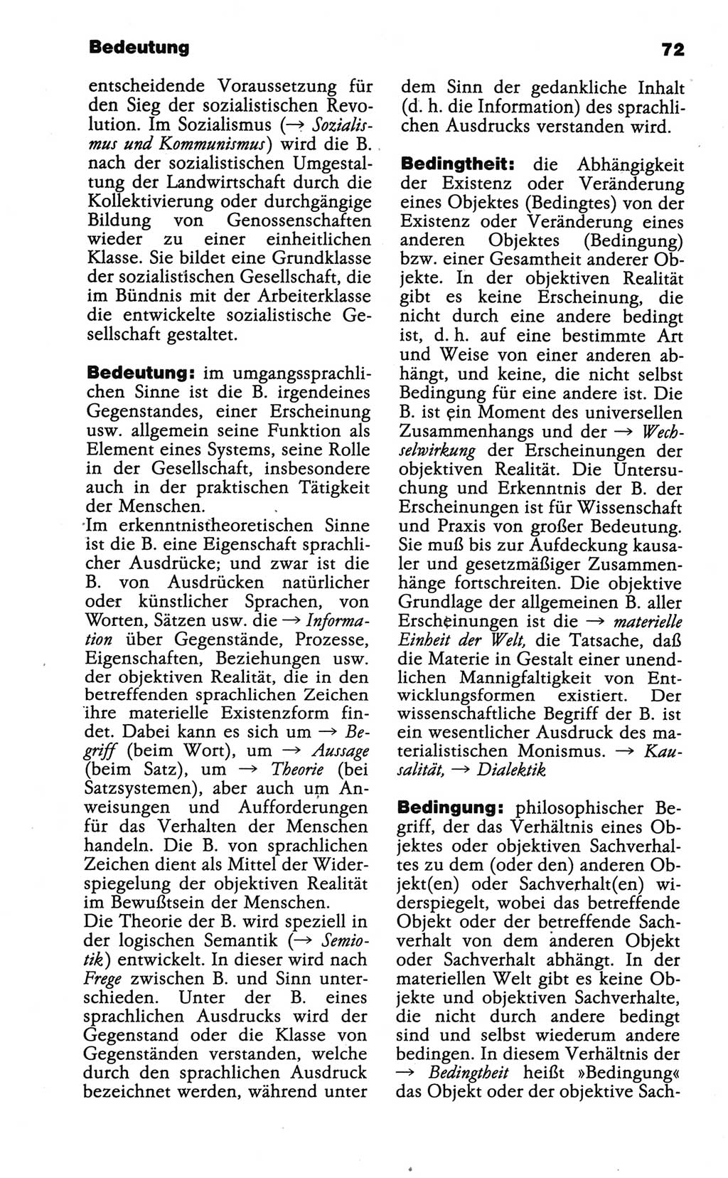 Wörterbuch der marxistisch-leninistischen Philosophie [Deutsche Demokratische Republik (DDR)] 1986, Seite 72 (Wb. ML Phil. DDR 1986, S. 72)