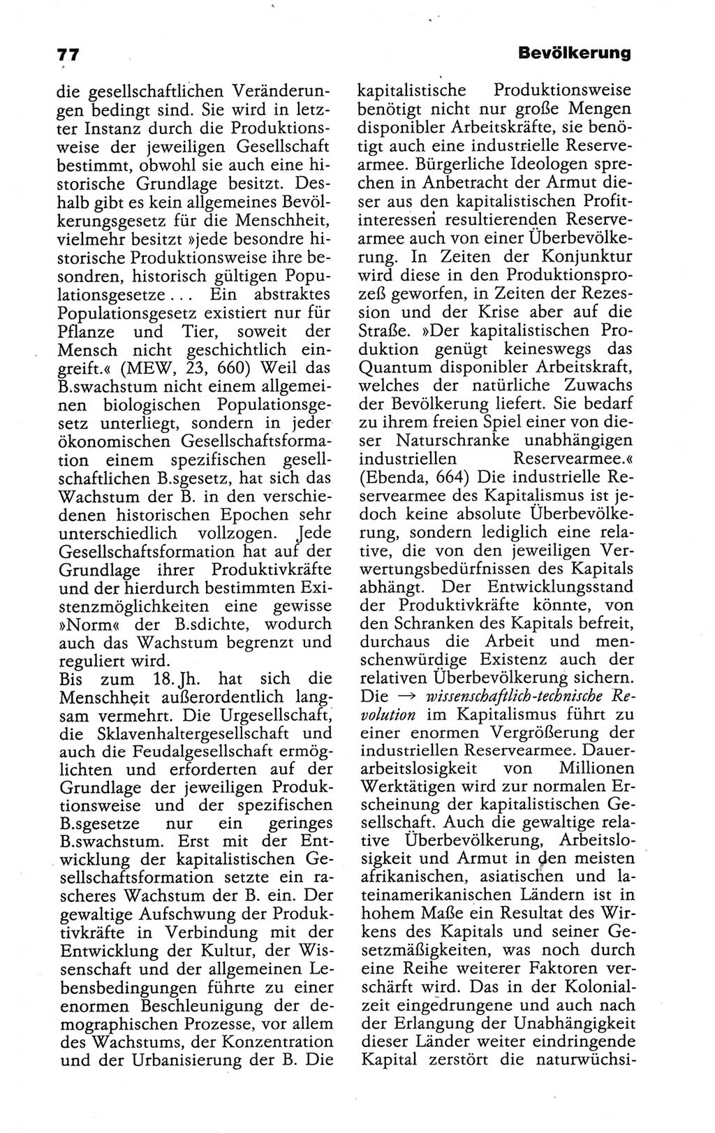 Wörterbuch der marxistisch-leninistischen Philosophie [Deutsche Demokratische Republik (DDR)] 1986, Seite 77 (Wb. ML Phil. DDR 1986, S. 77)