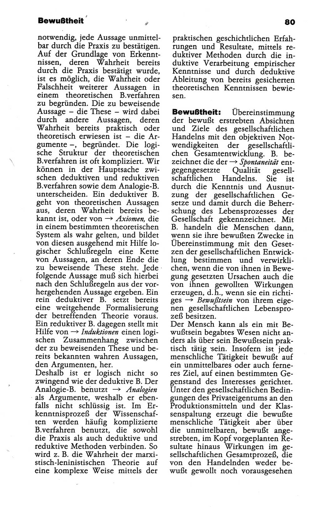 Wörterbuch der marxistisch-leninistischen Philosophie [Deutsche Demokratische Republik (DDR)] 1986, Seite 80 (Wb. ML Phil. DDR 1986, S. 80)