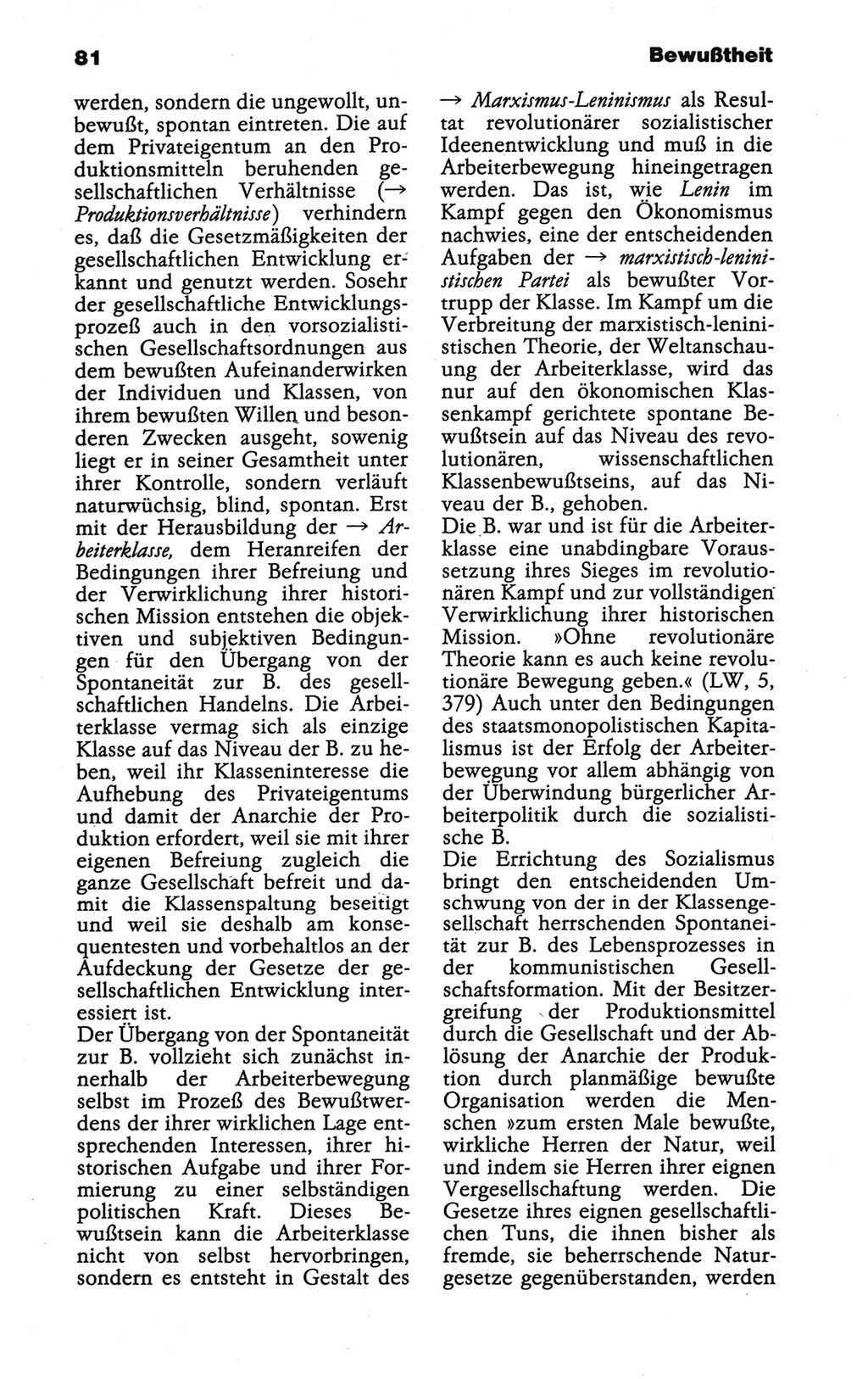 Wörterbuch der marxistisch-leninistischen Philosophie [Deutsche Demokratische Republik (DDR)] 1986, Seite 81 (Wb. ML Phil. DDR 1986, S. 81)