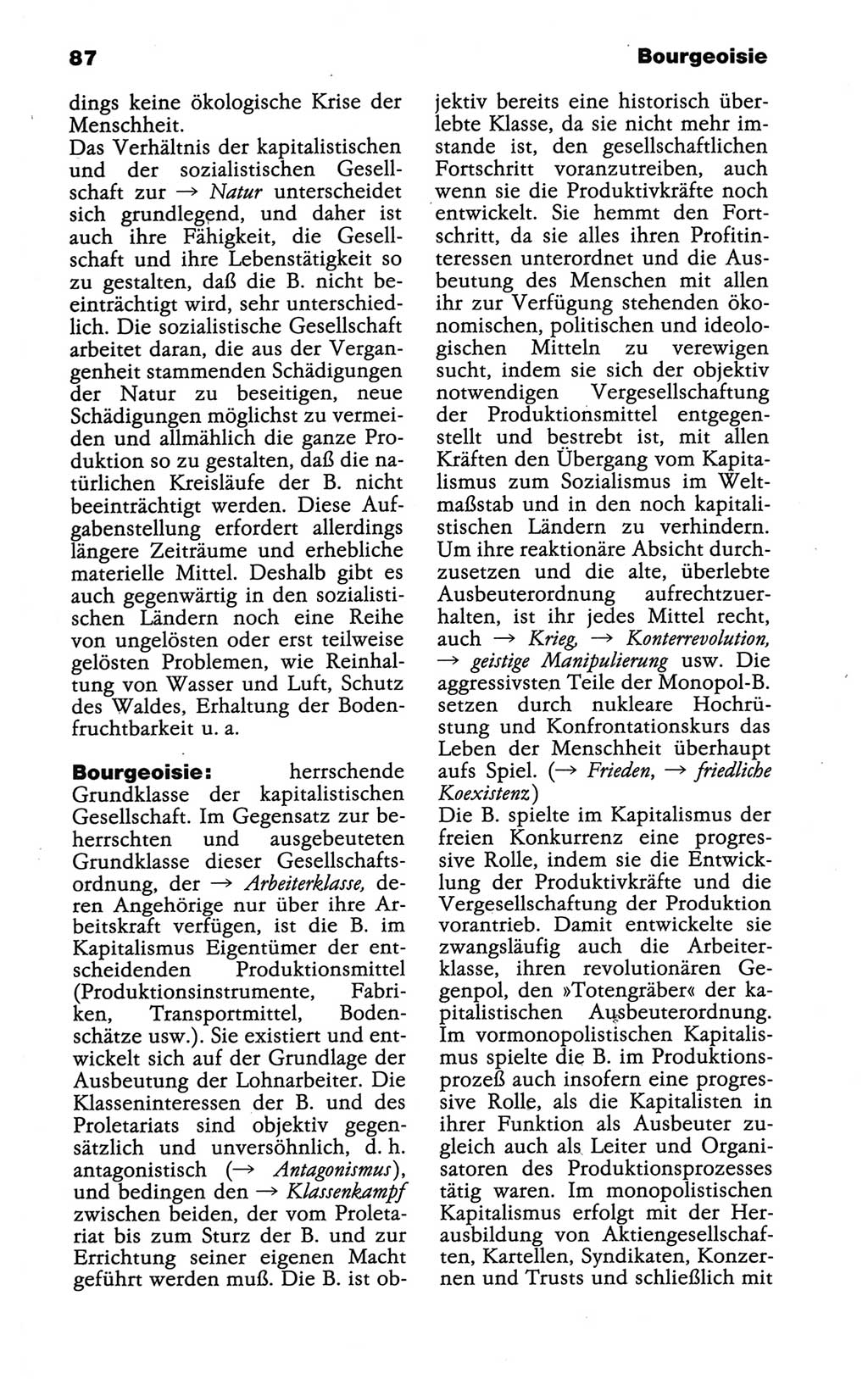 Wörterbuch der marxistisch-leninistischen Philosophie [Deutsche Demokratische Republik (DDR)] 1986, Seite 87 (Wb. ML Phil. DDR 1986, S. 87)