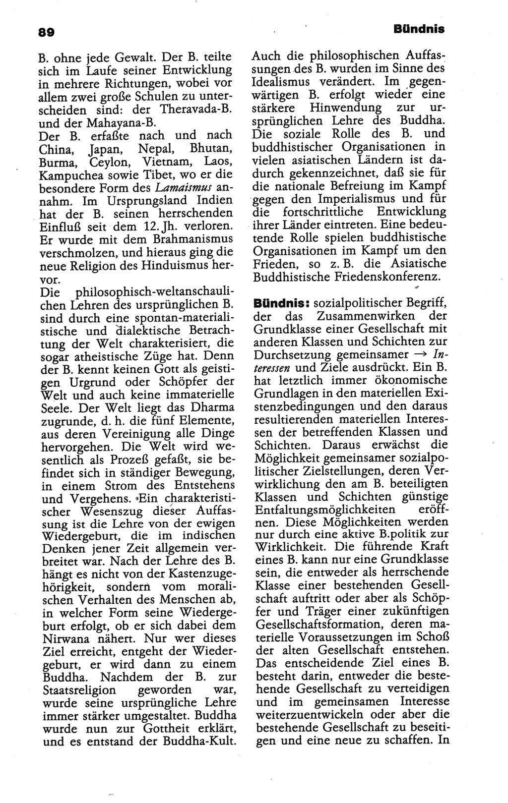 Wörterbuch der marxistisch-leninistischen Philosophie [Deutsche Demokratische Republik (DDR)] 1986, Seite 89 (Wb. ML Phil. DDR 1986, S. 89)