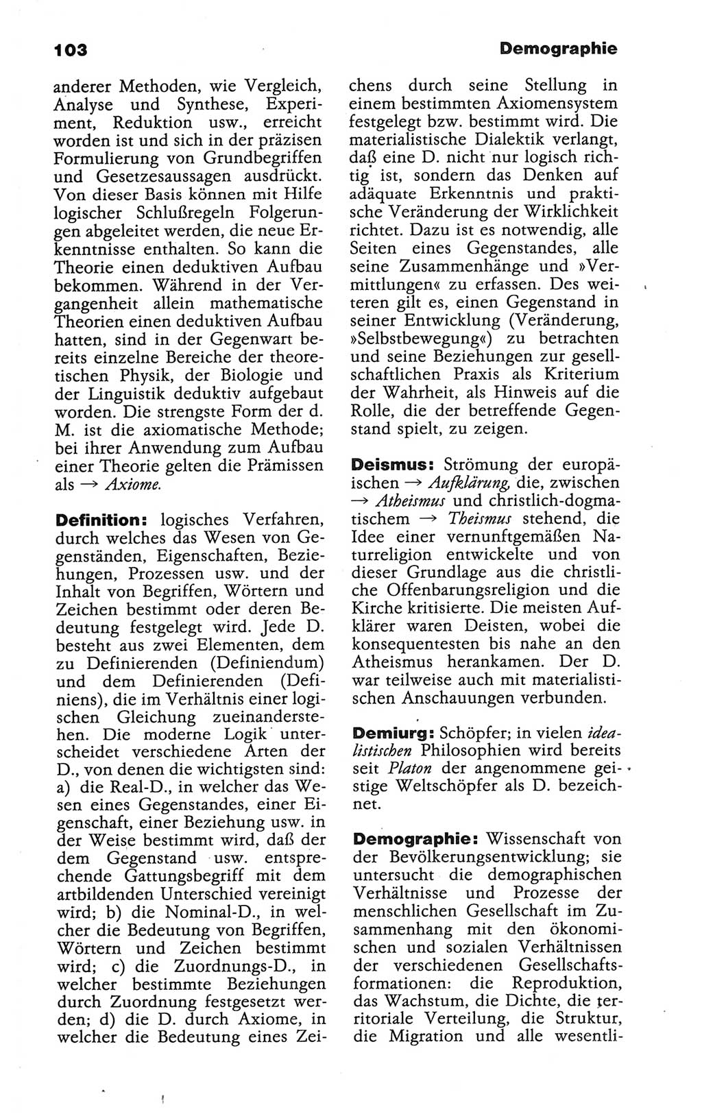 Wörterbuch der marxistisch-leninistischen Philosophie [Deutsche Demokratische Republik (DDR)] 1986, Seite 103 (Wb. ML Phil. DDR 1986, S. 103)